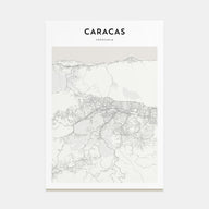 Caracas Map Portrait Poster