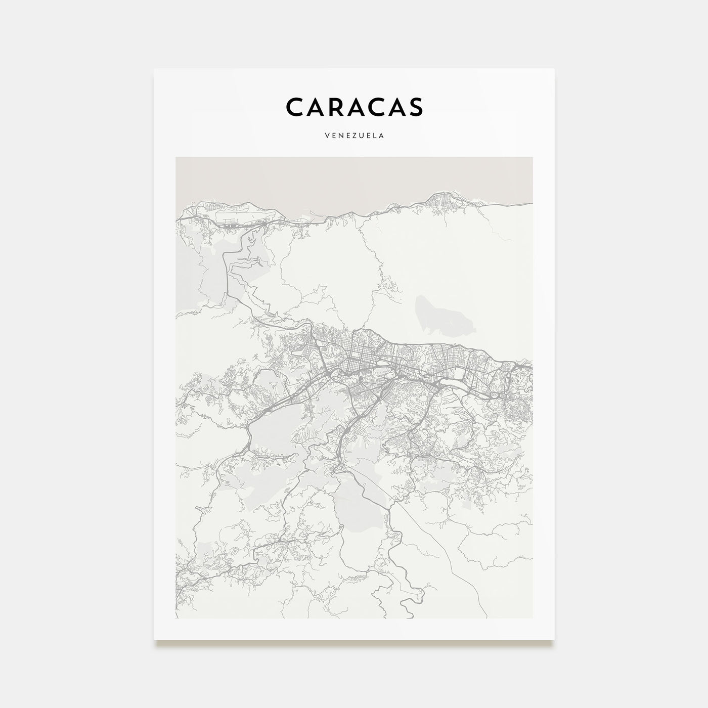 Caracas Map Portrait Poster