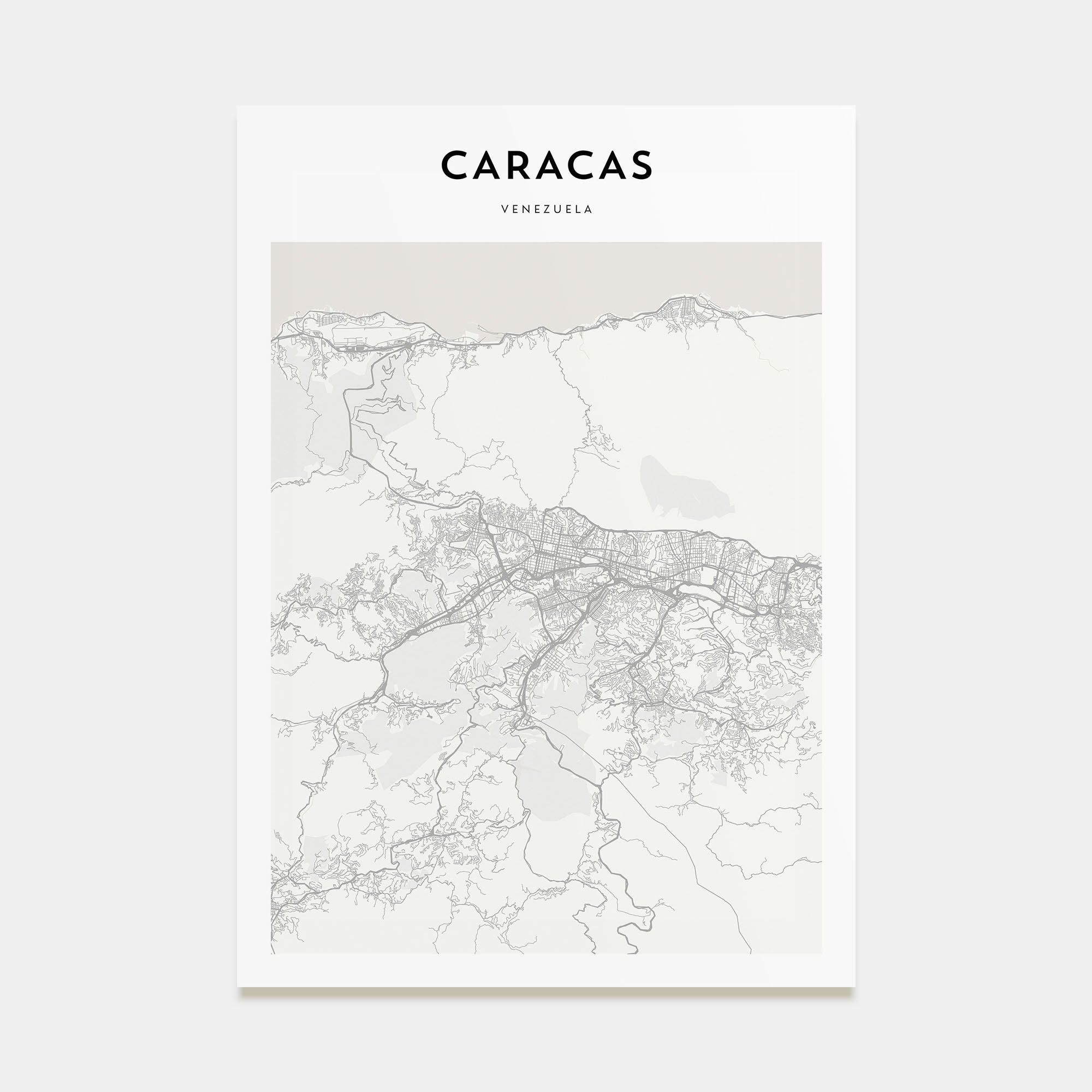 Caracas Map Portrait Poster