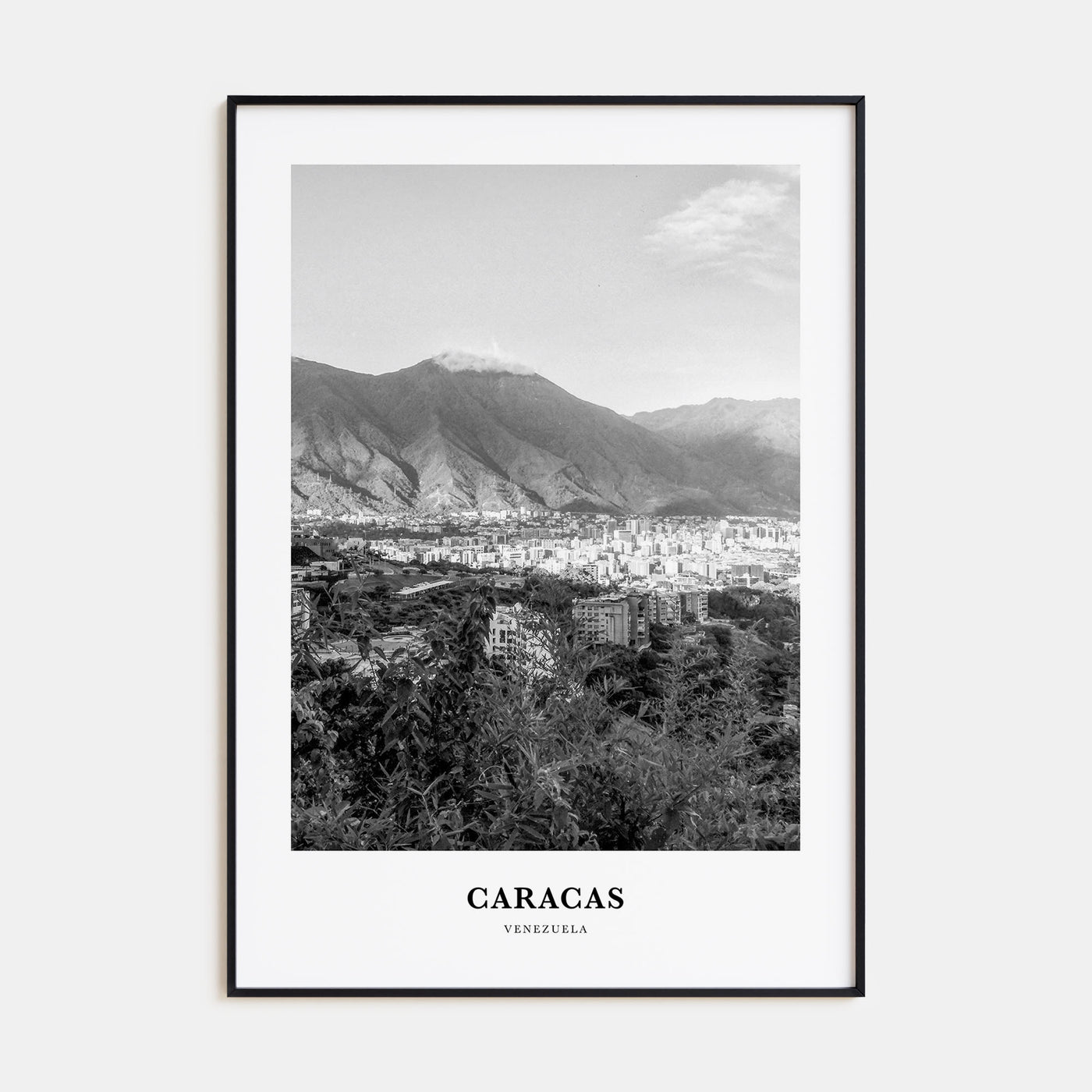Caracas Portrait B&W No 1 Poster