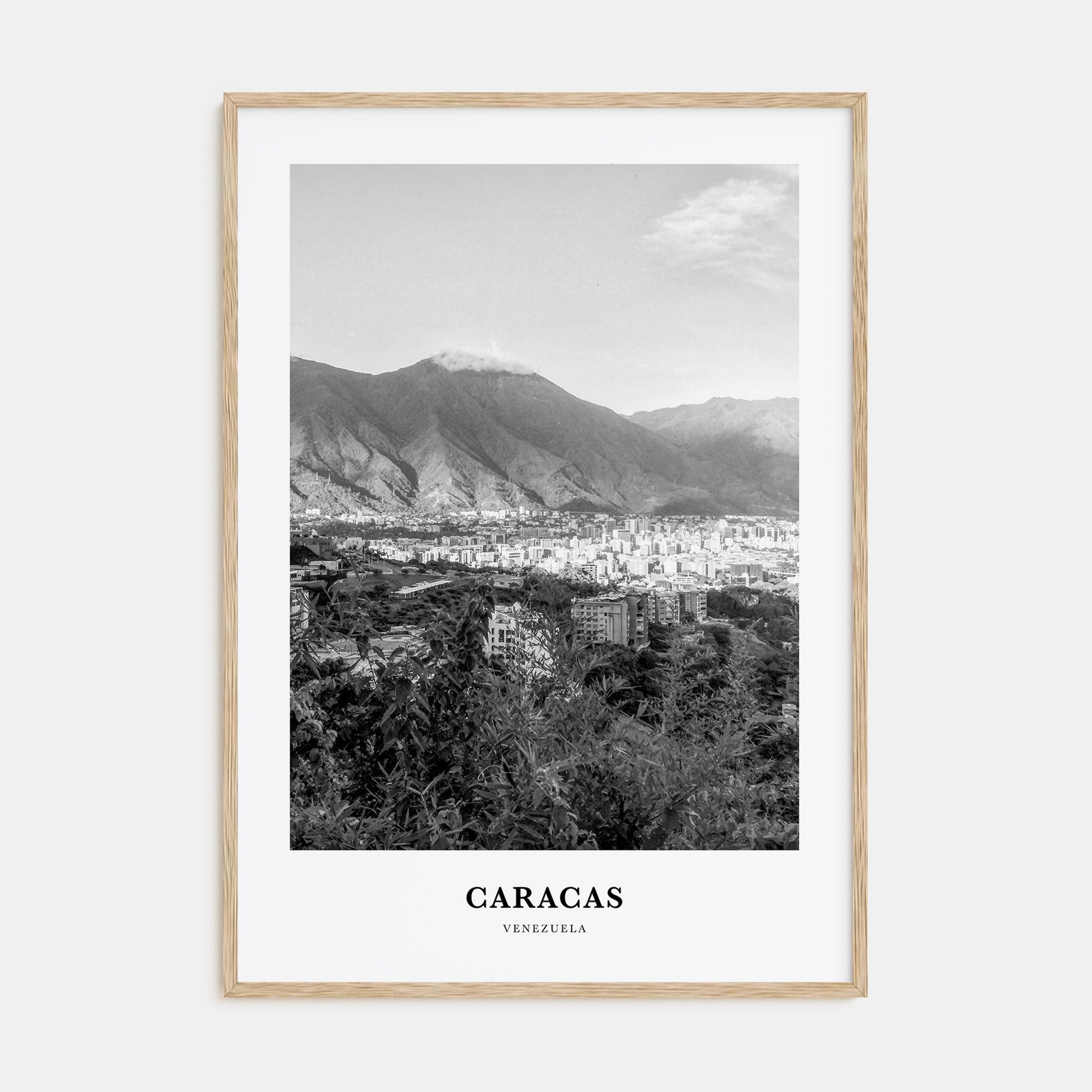 Caracas Portrait B&W No 1 Poster