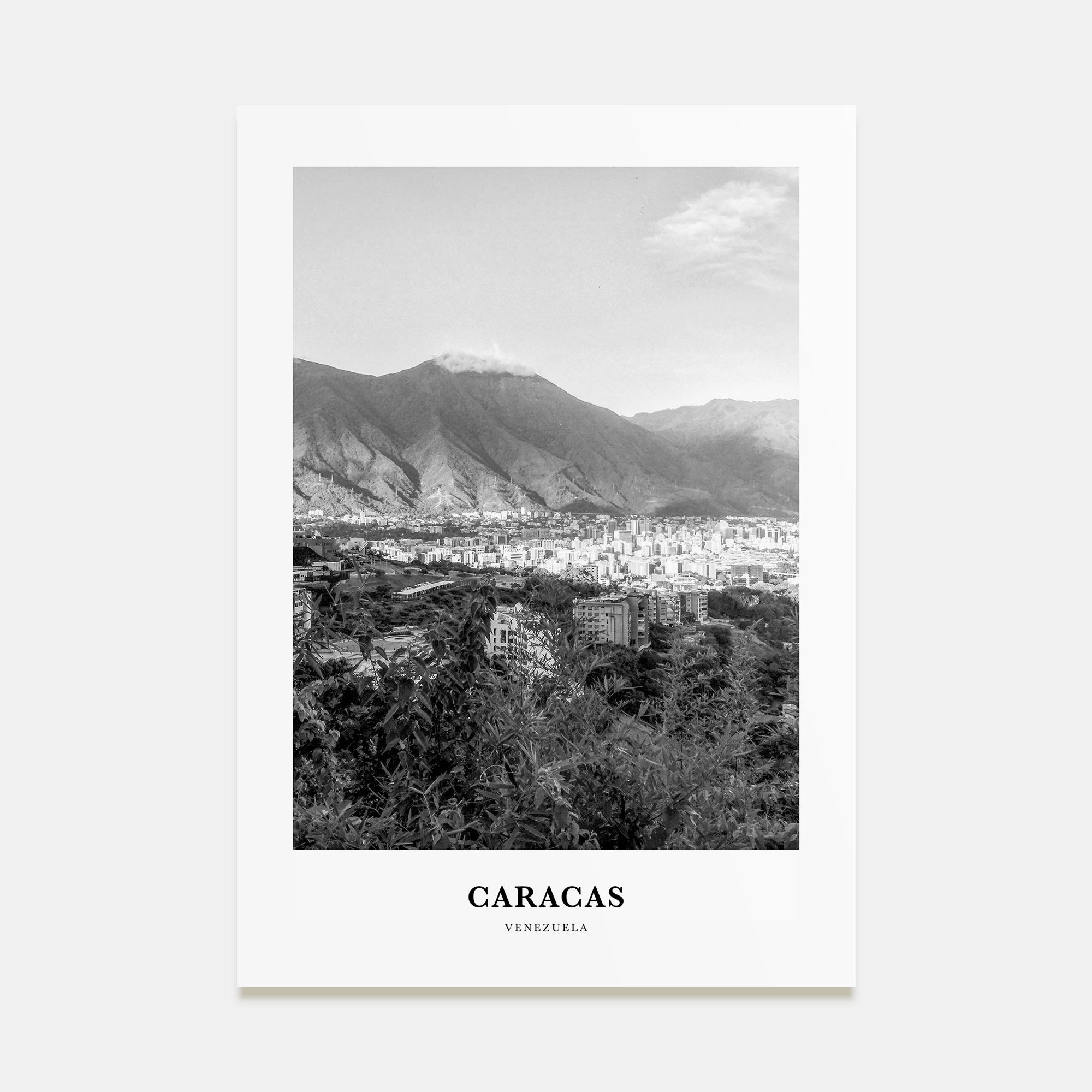 Caracas Portrait B&W No 1 Poster
