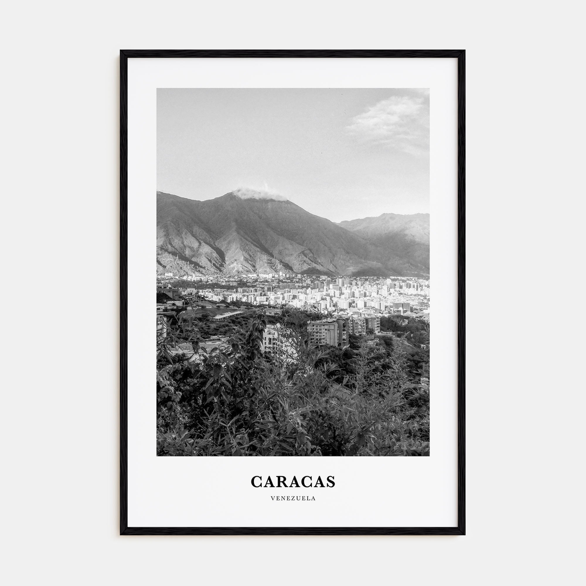 Caracas Portrait B&W No 1 Poster