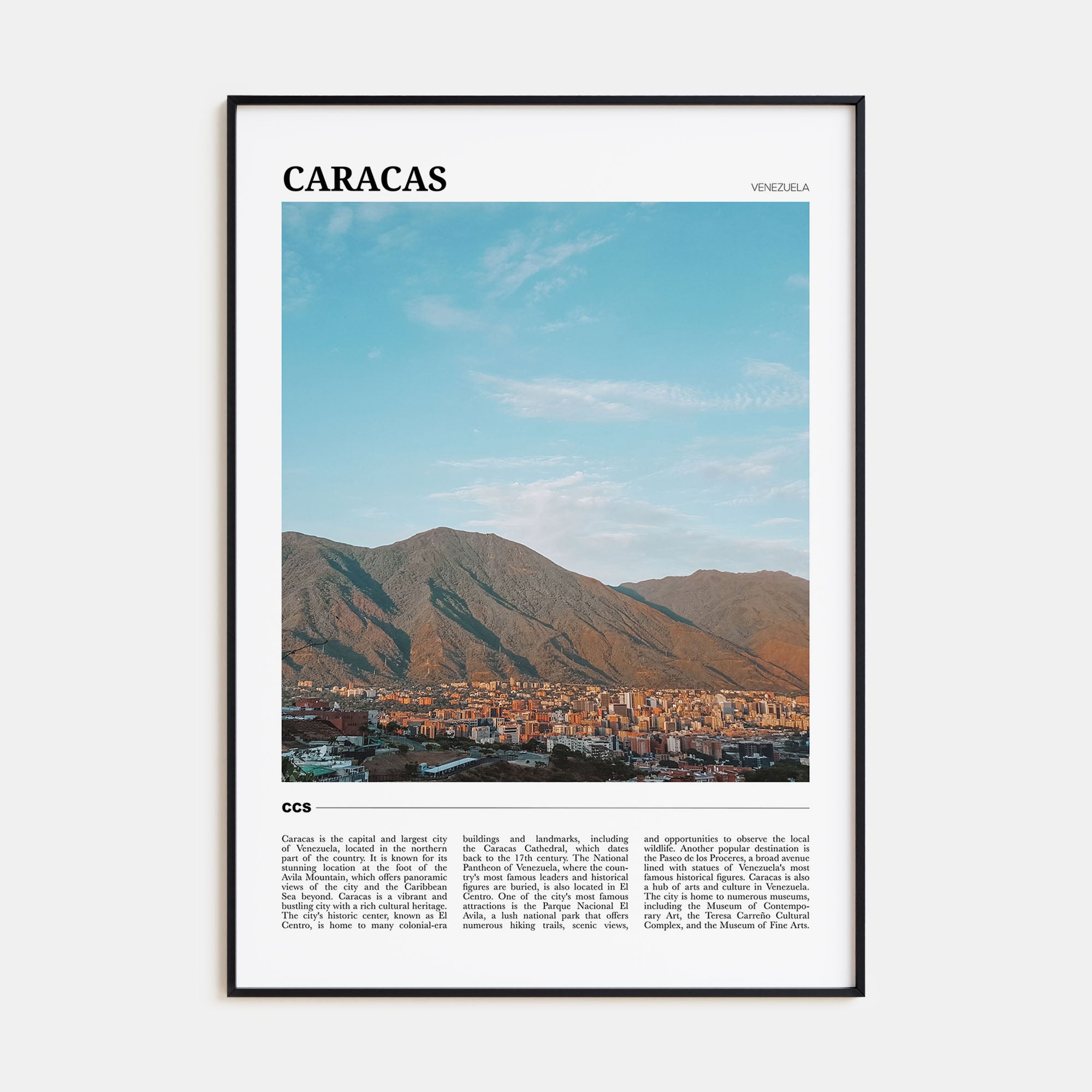 Caracas Travel Color No 1 Poster