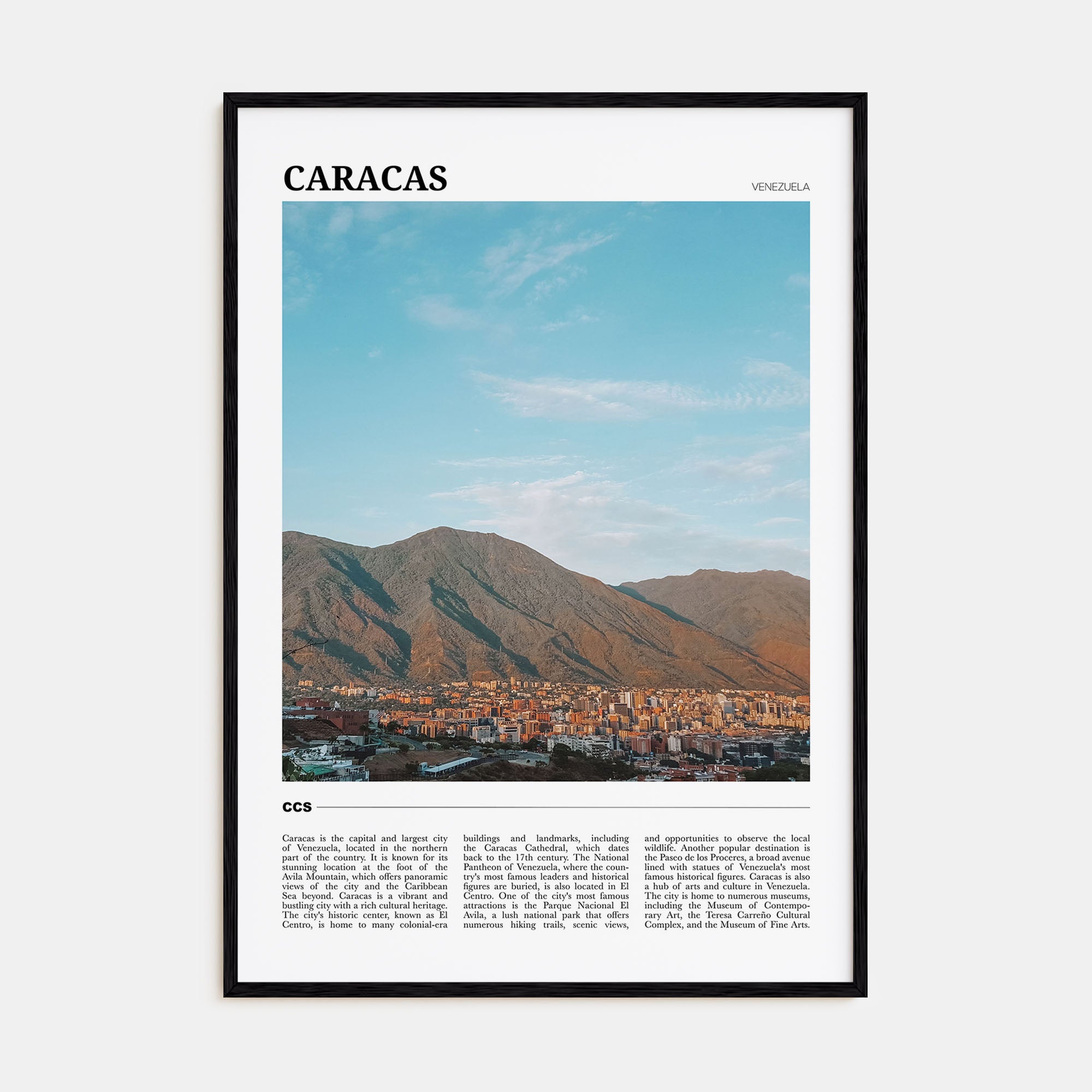 Caracas Travel Color No 1 Poster