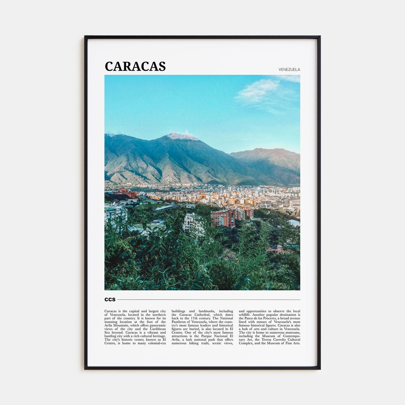 Caracas Travel Color No 2 Poster