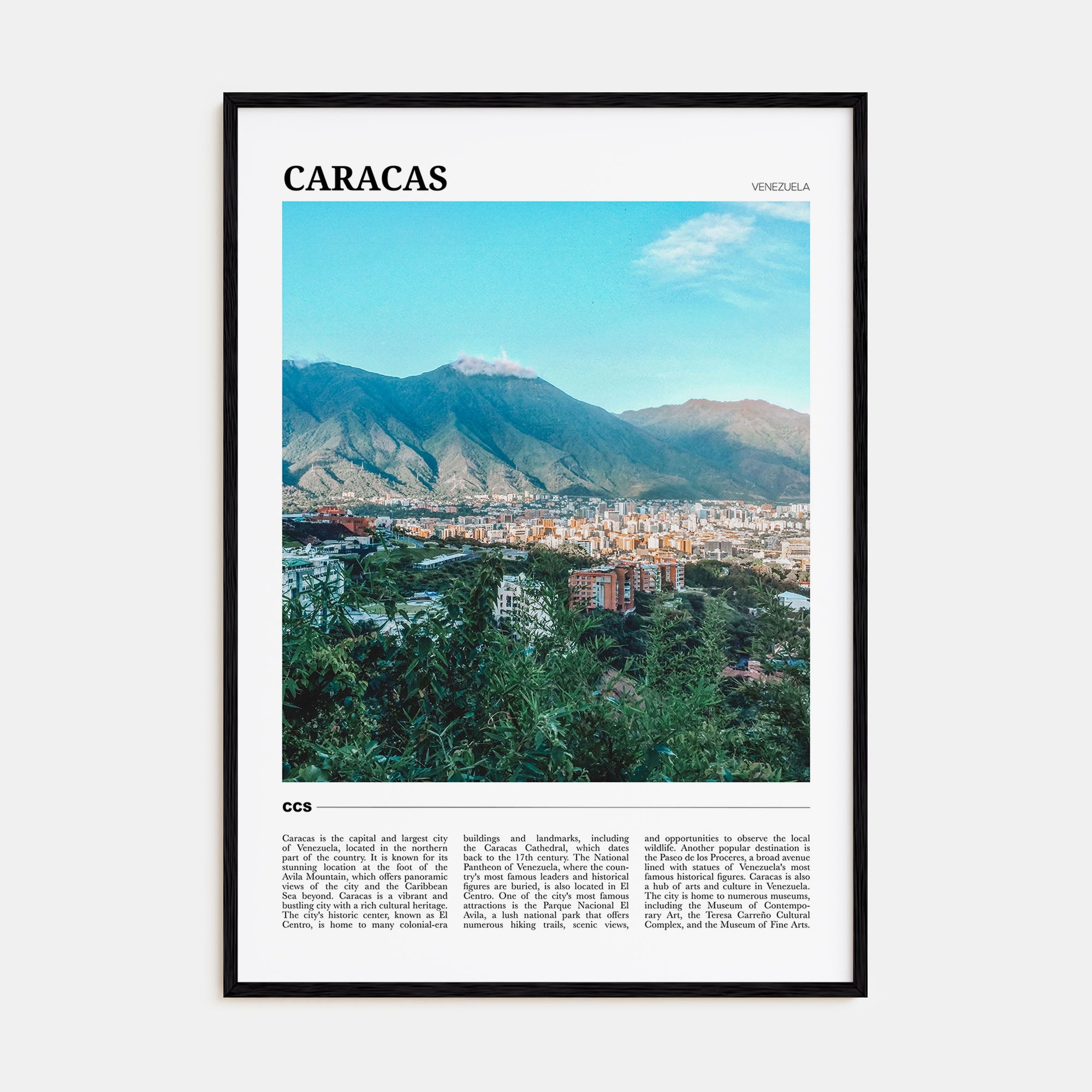 Caracas Travel Color No 2 Poster
