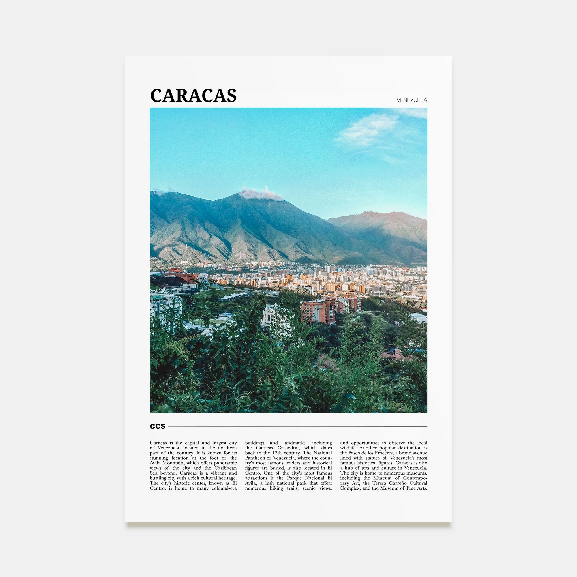 Caracas Travel Color No 2 Poster
