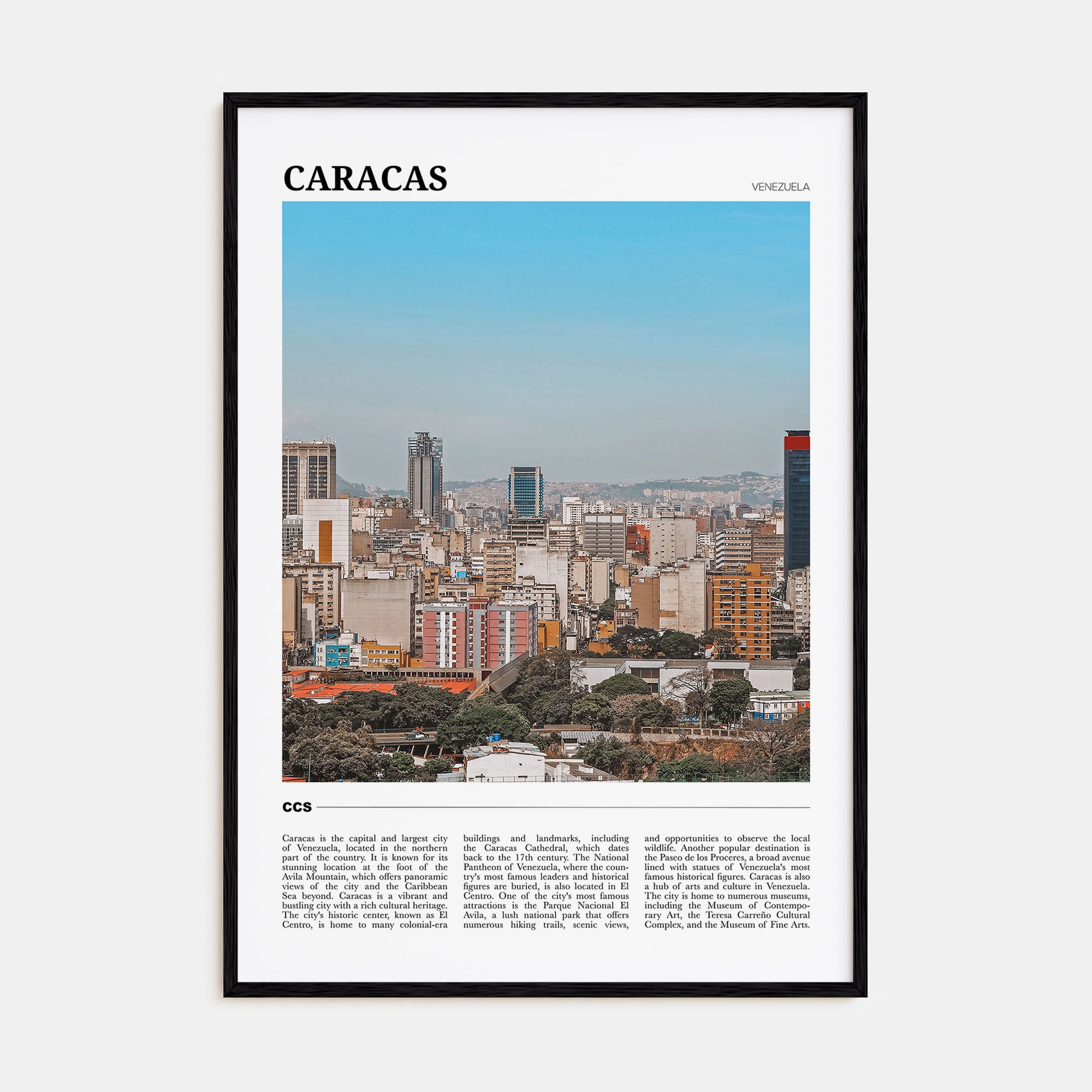 Caracas Travel Color No 3 Poster