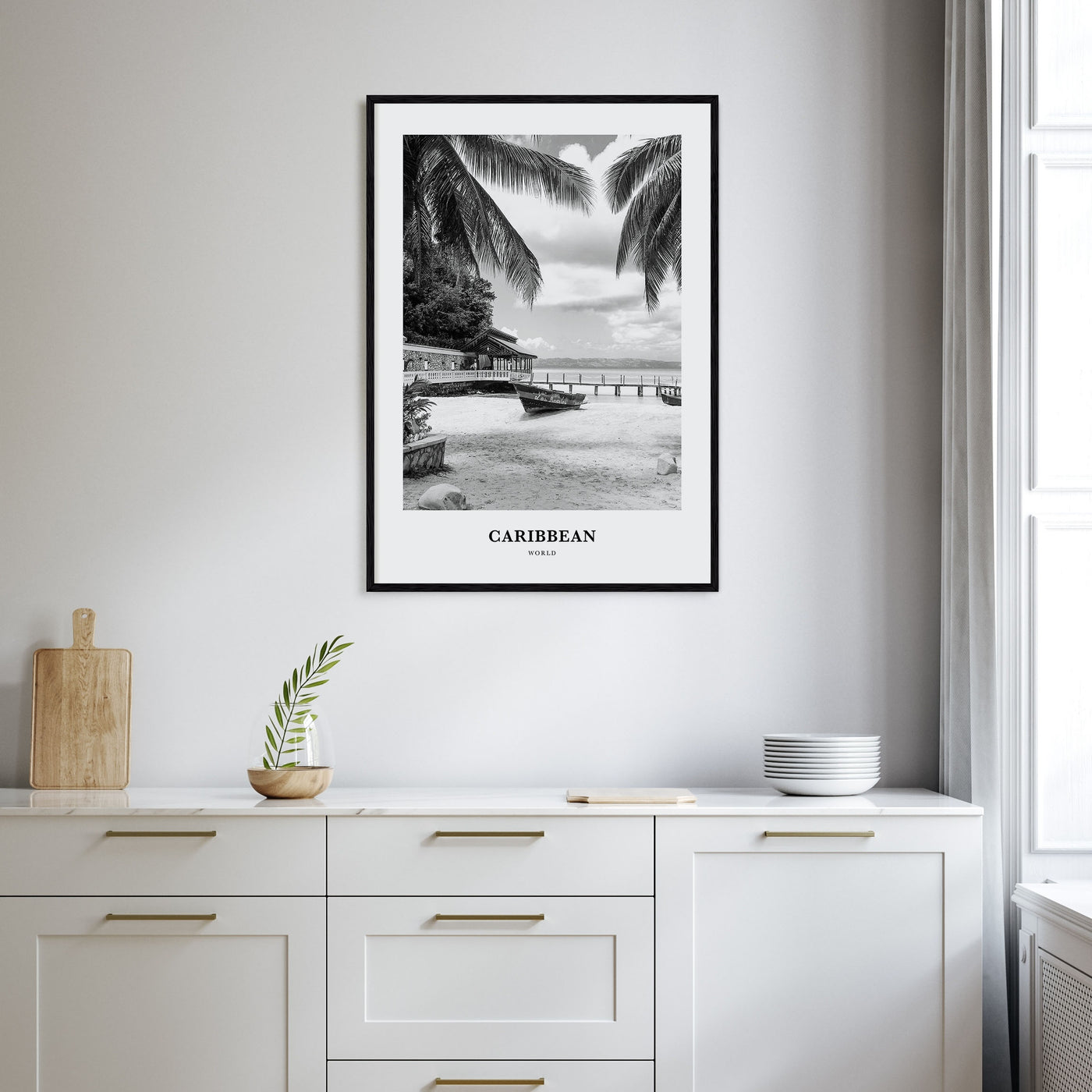 Caribbean Portrait B&W No 1 Poster