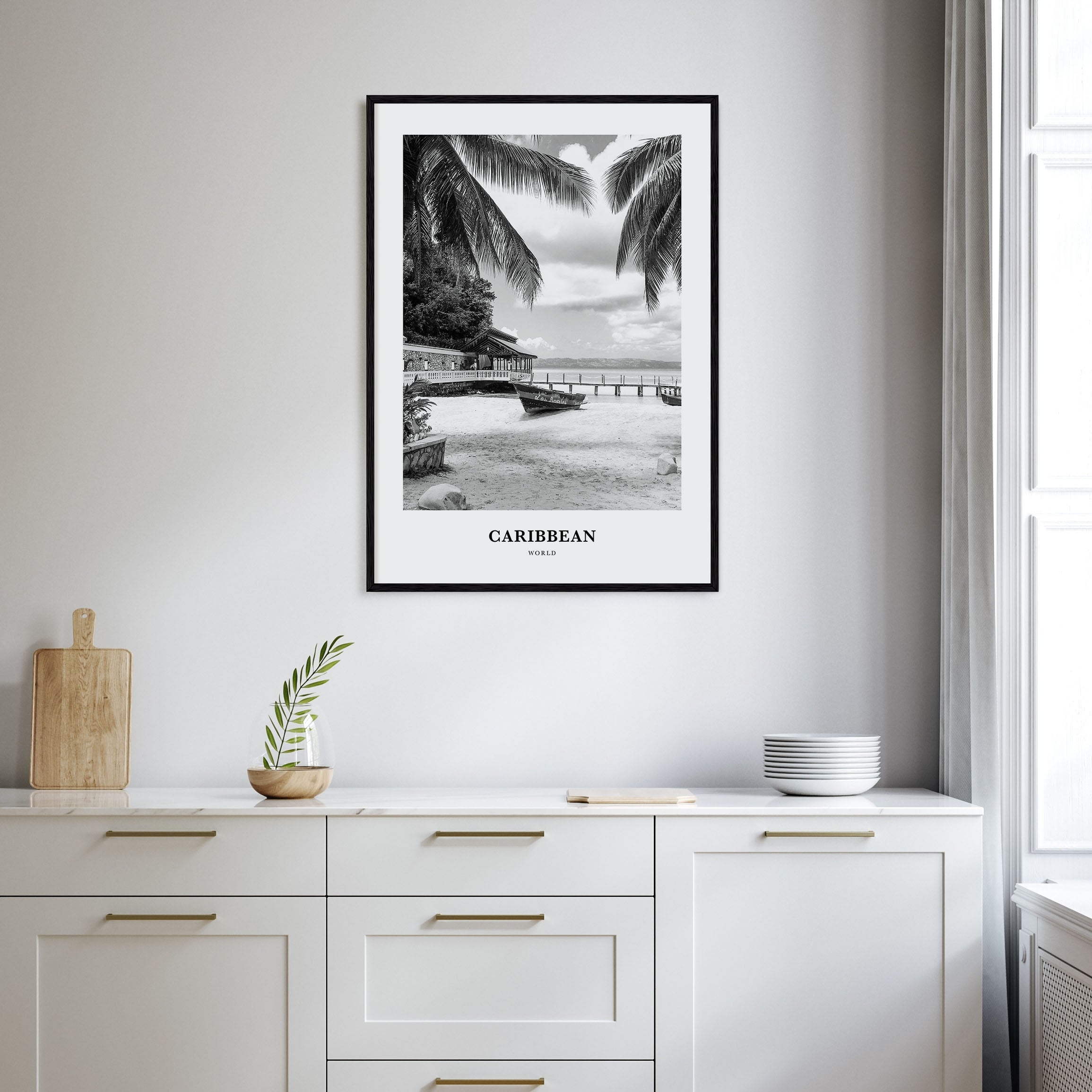Caribbean Portrait B&W No 1 Poster