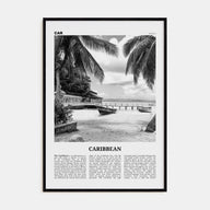 Caribbean Travel B&W No 1 Poster