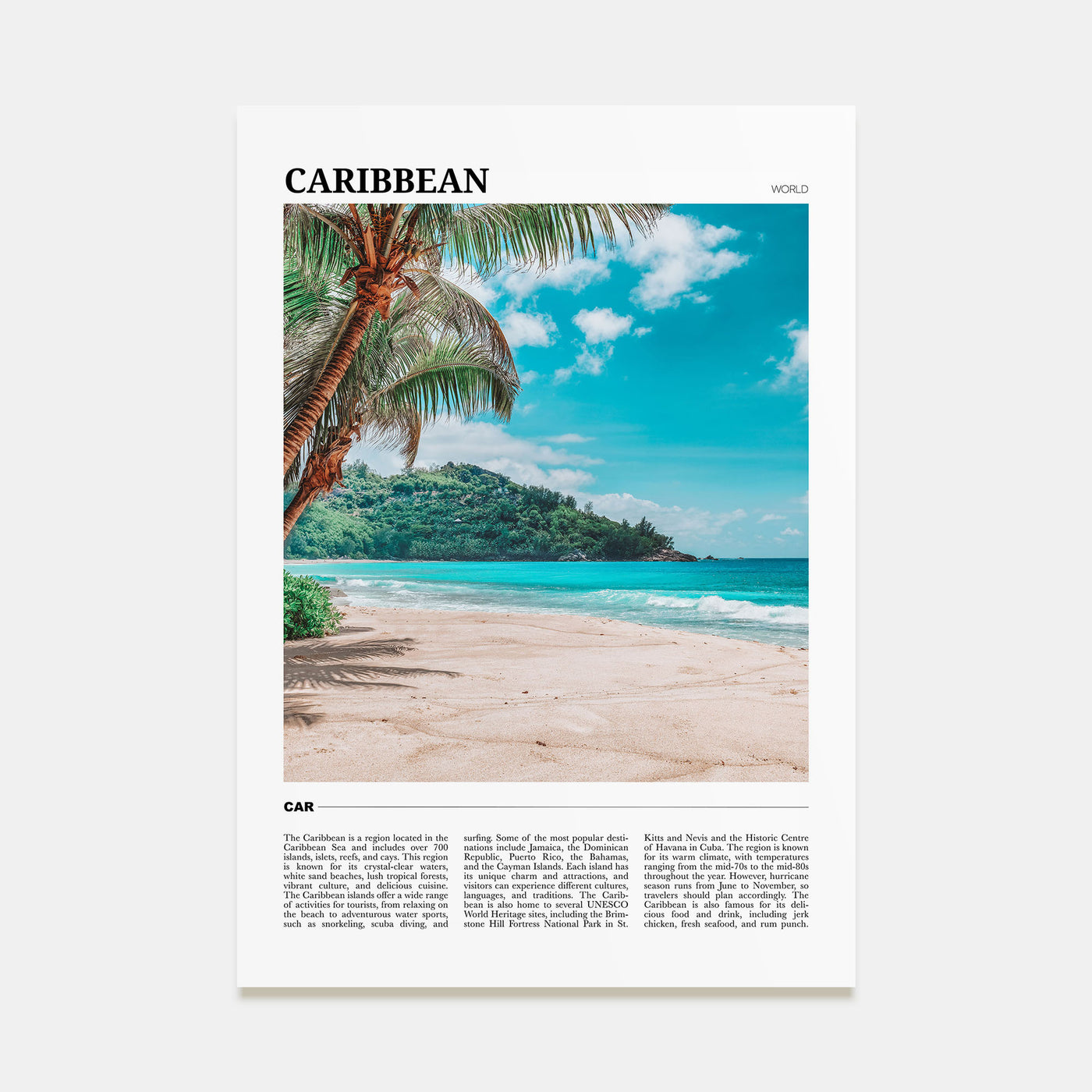 Caribbean Travel Color No 2 Poster