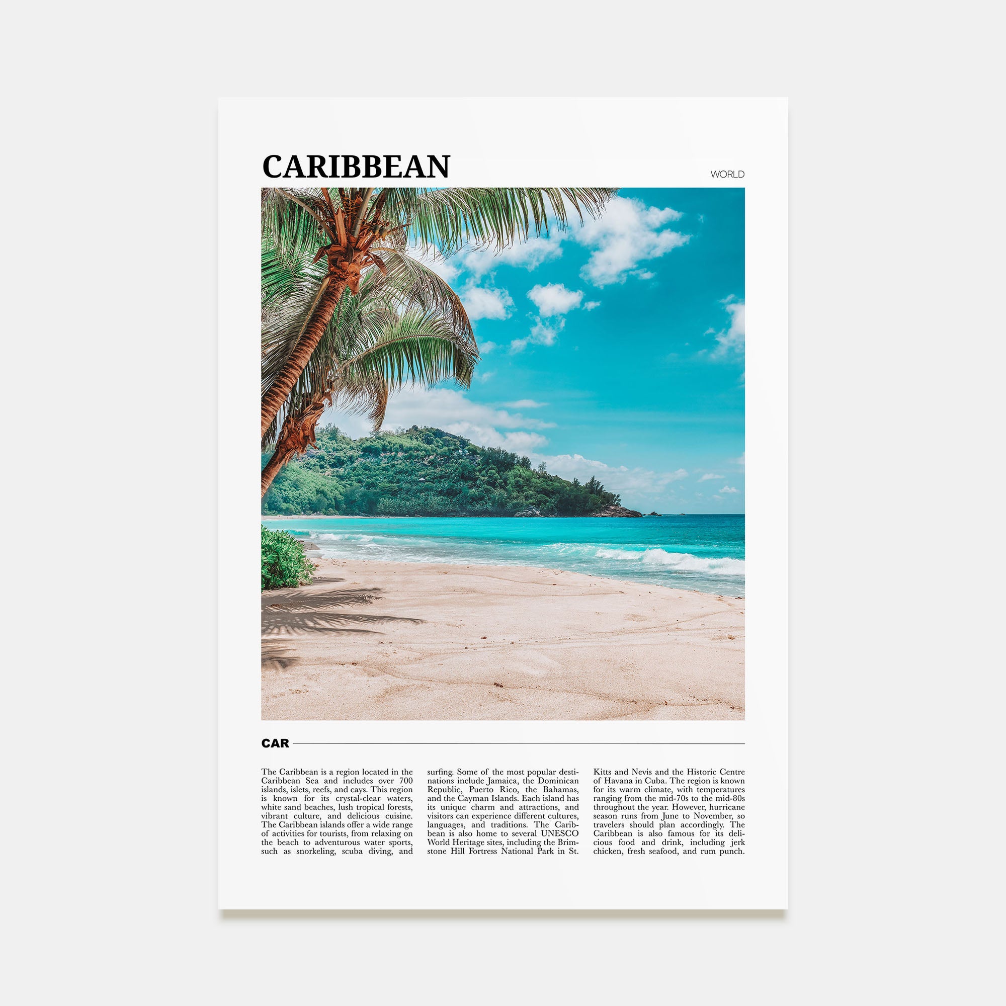 Caribbean Travel Color No 2 Poster
