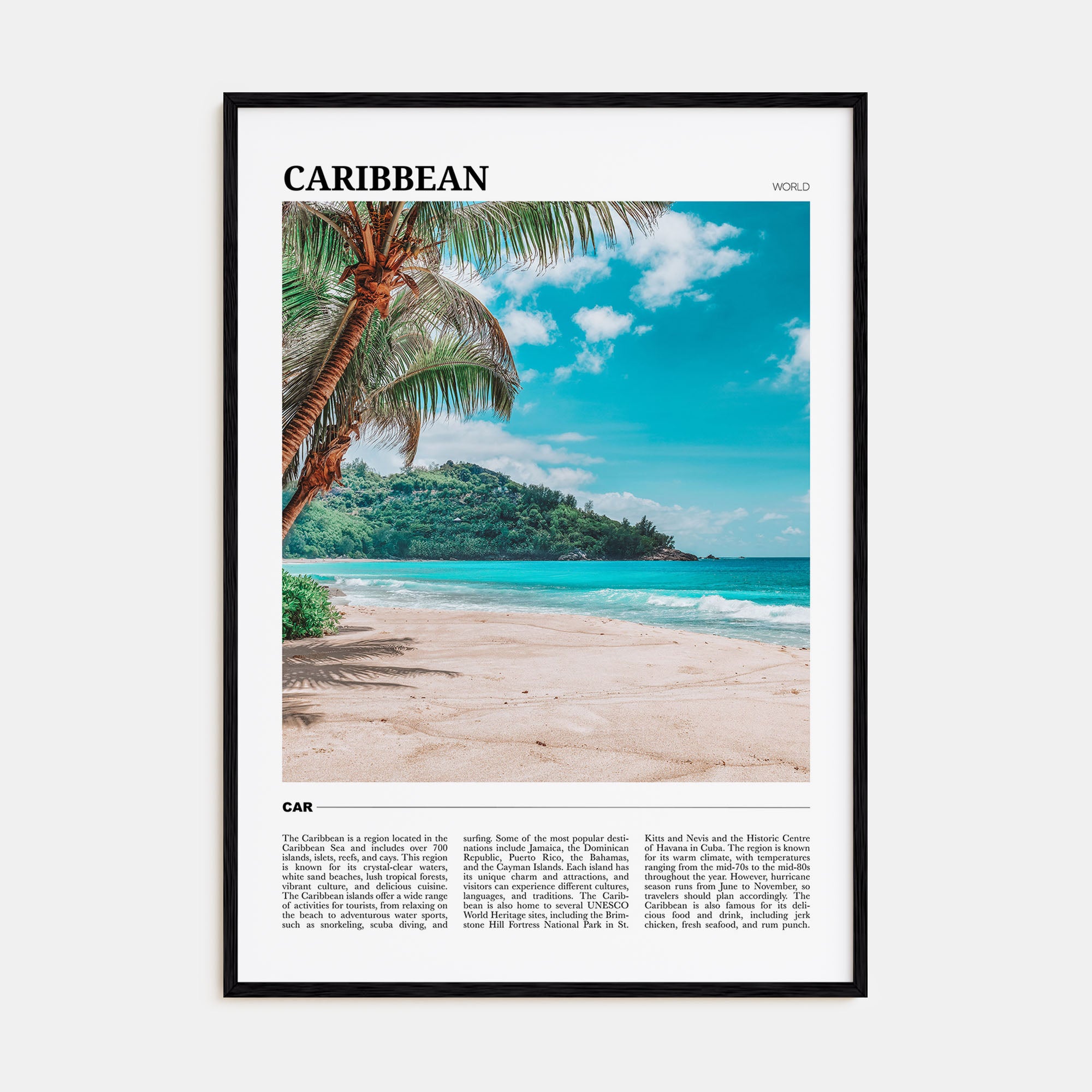 Caribbean Travel Color No 2 Poster