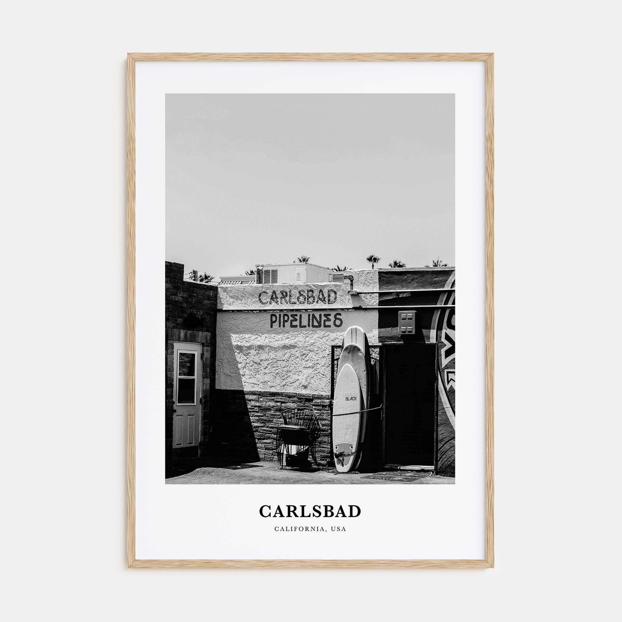 Carlsbad Portrait B&W No 2 Poster