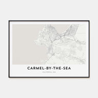 Carmel-by-the-Sea Map Landscape Poster