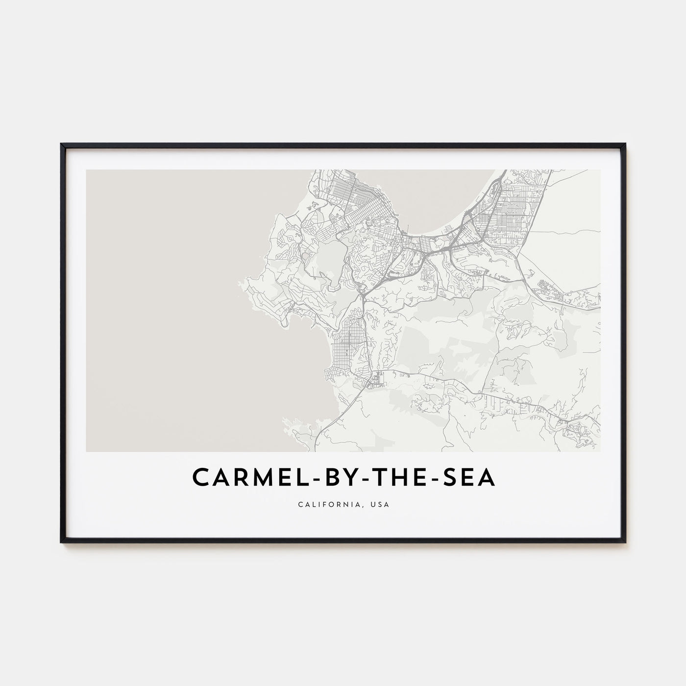 Carmel-by-the-Sea Map Landscape Poster