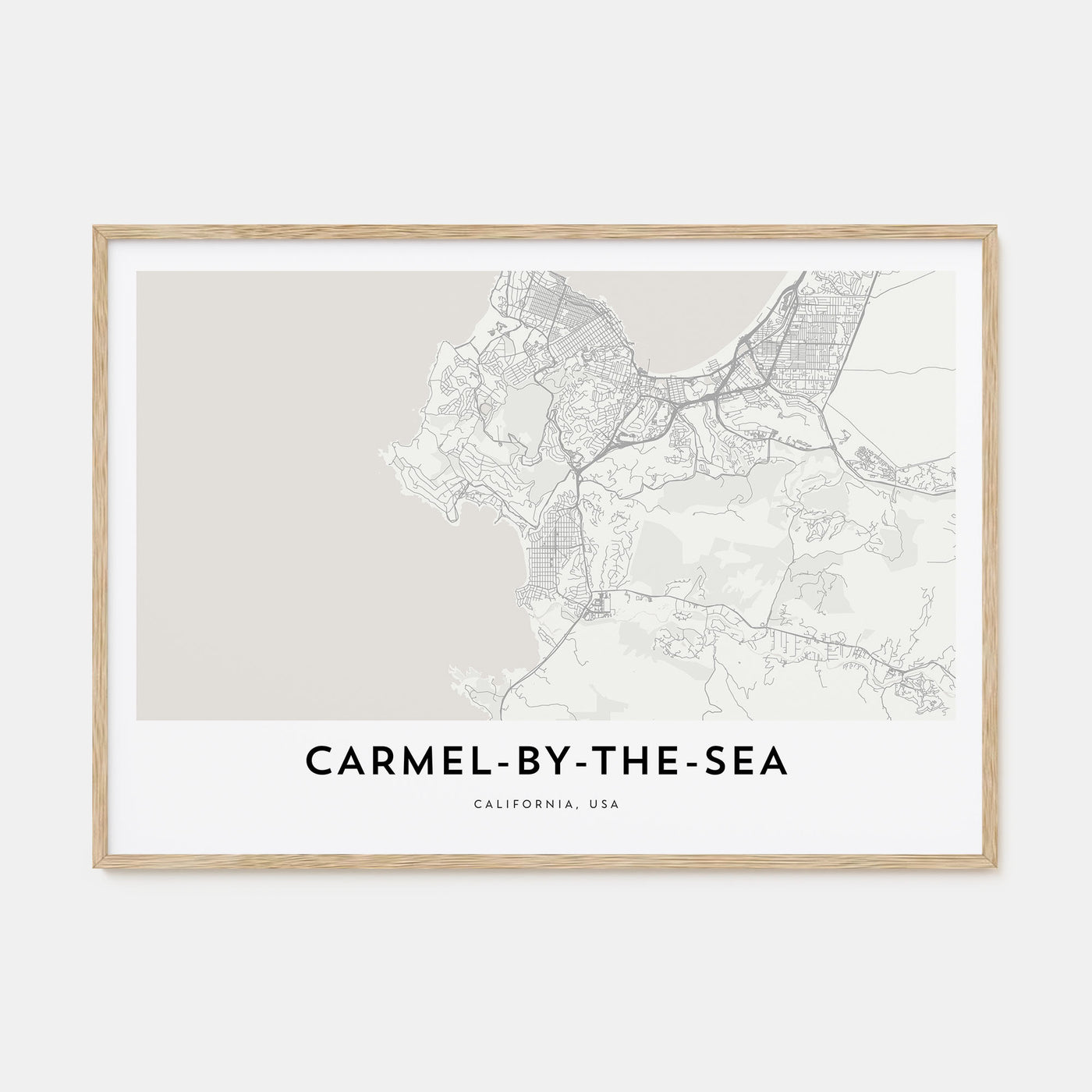 Carmel-by-the-Sea Map Landscape Poster
