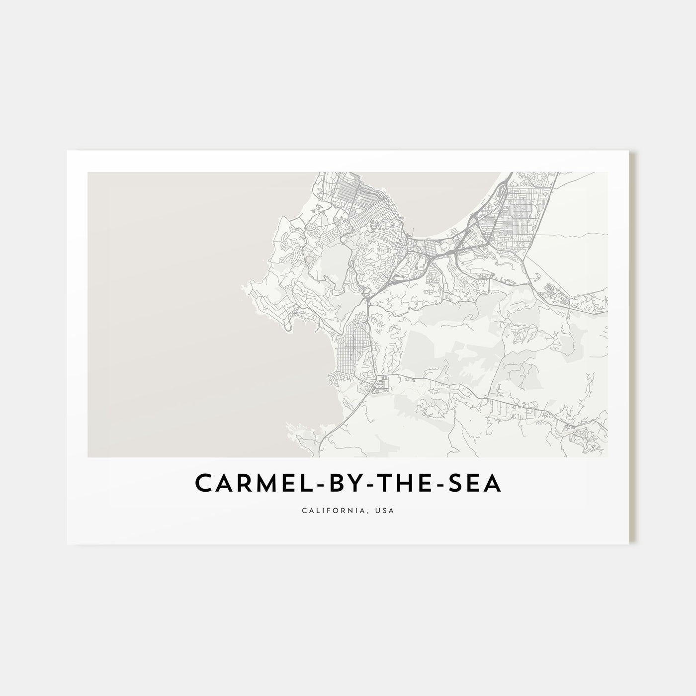 Carmel-by-the-Sea Map Landscape Poster