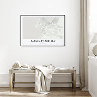 Carmel-by-the-Sea Map Landscape Poster