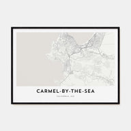 Carmel-by-the-Sea Map Landscape Poster
