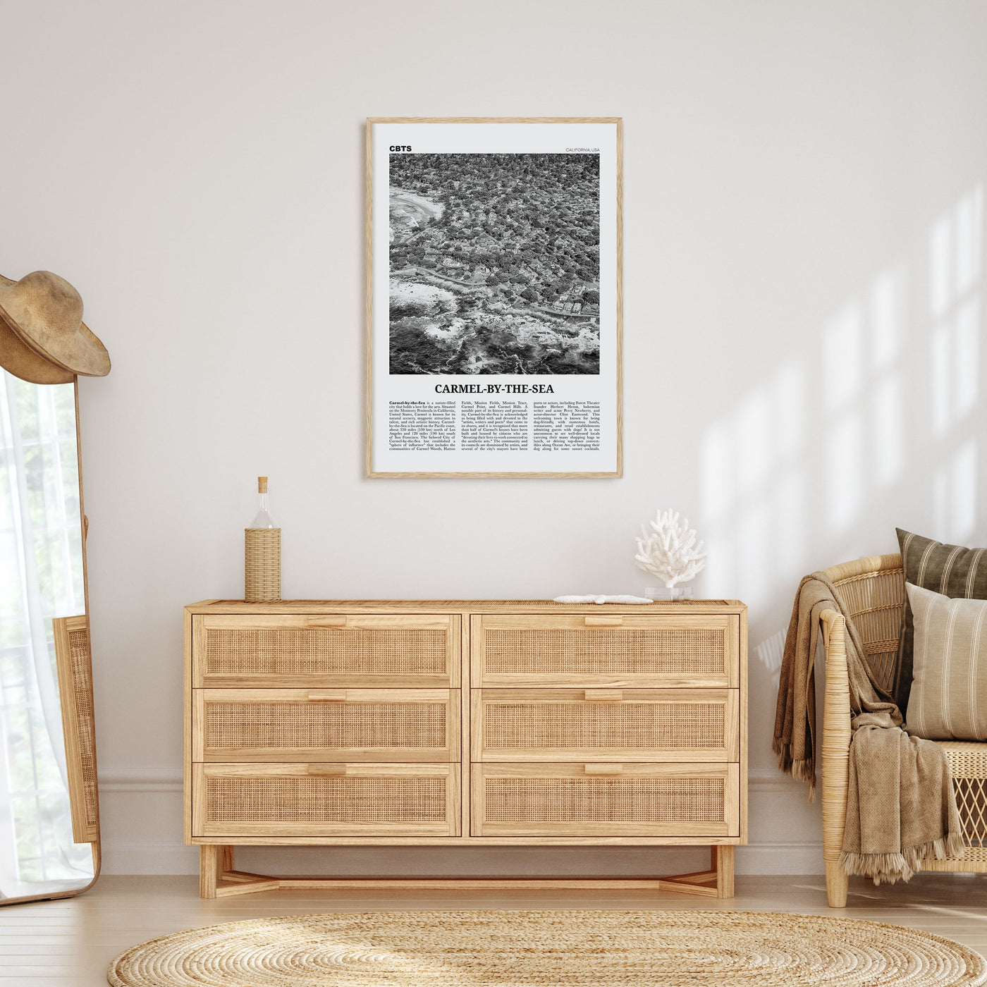 Carmel-by-the-Sea Travel B&W Poster