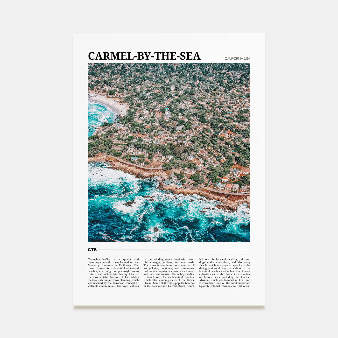 Carmel-by-the-Sea Travel Color Poster