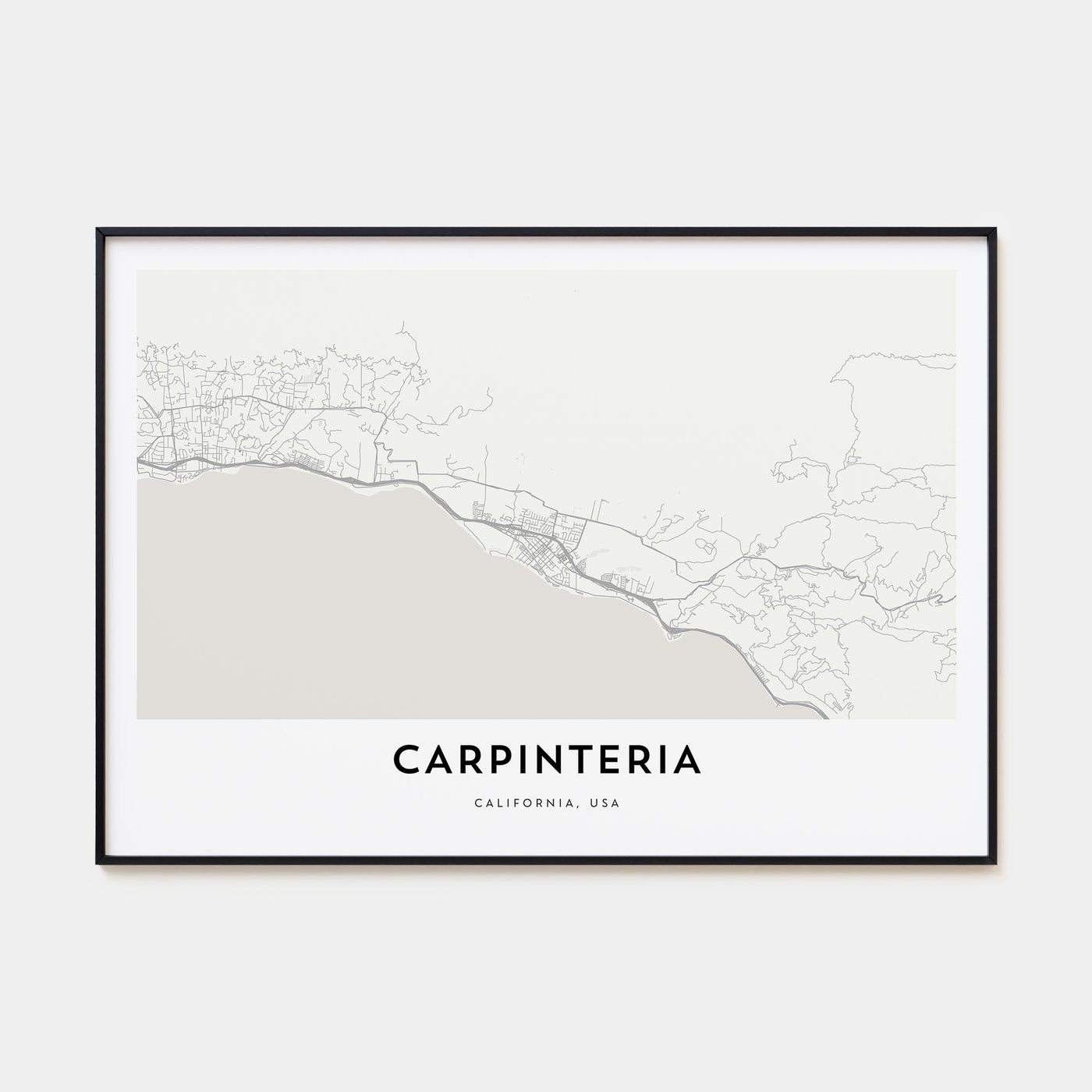 Carpinteria Map Landscape Poster