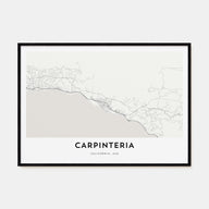 Carpinteria Map Landscape Poster
