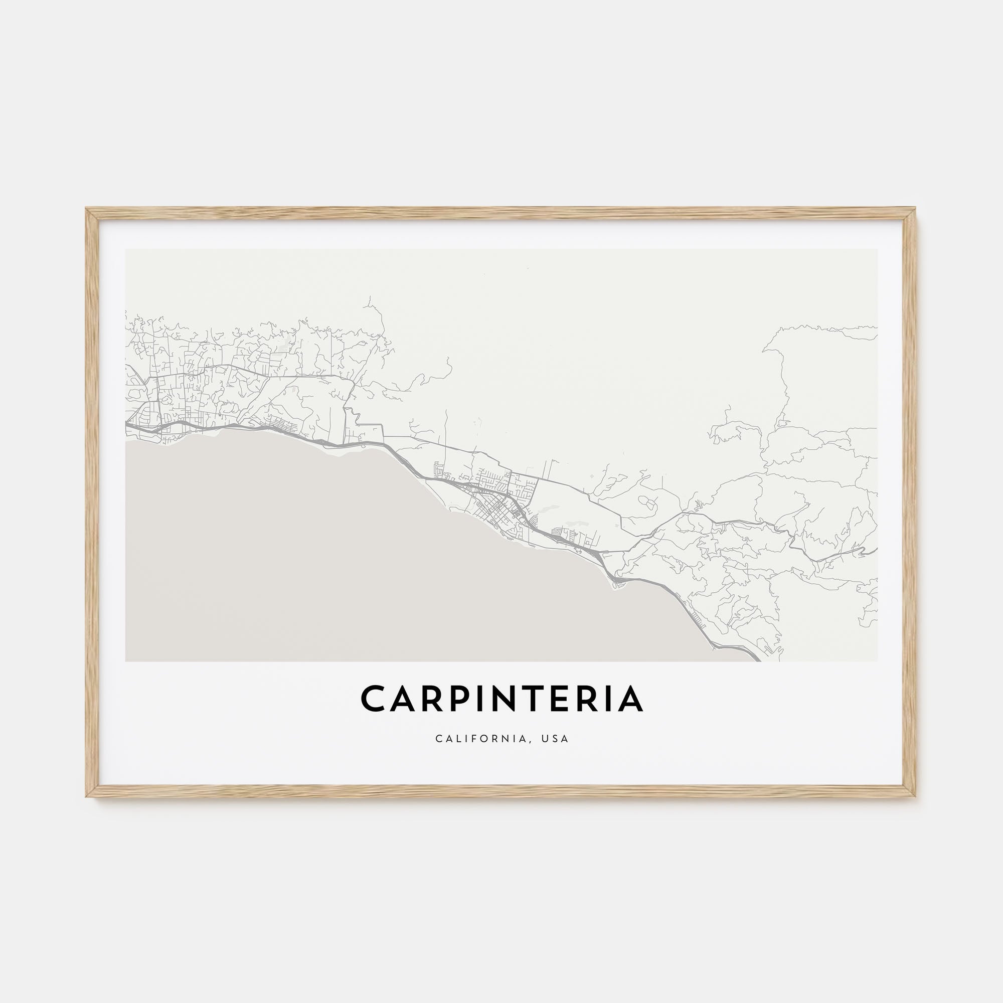 Carpinteria Map Landscape Poster
