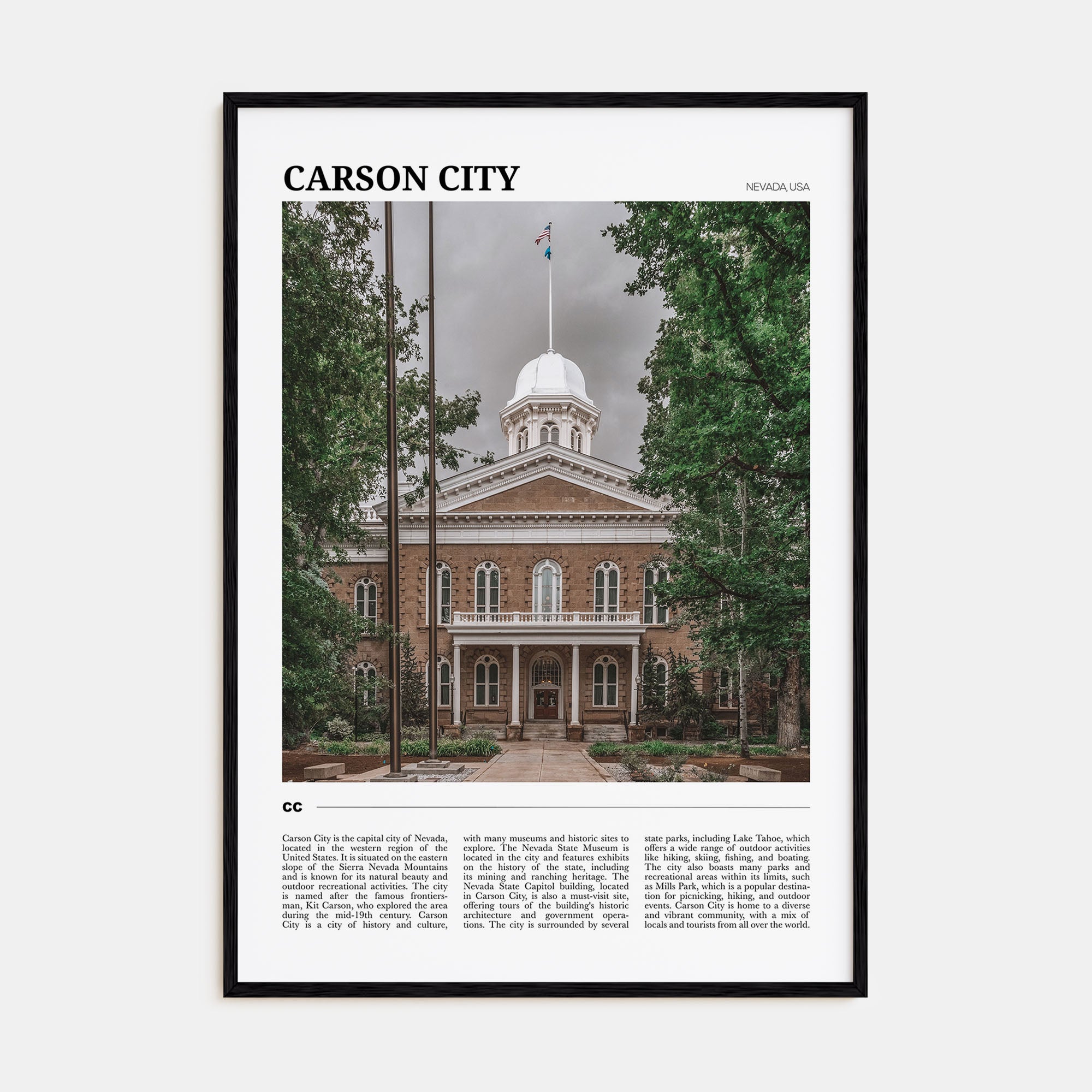 Carson City Travel Color Poster