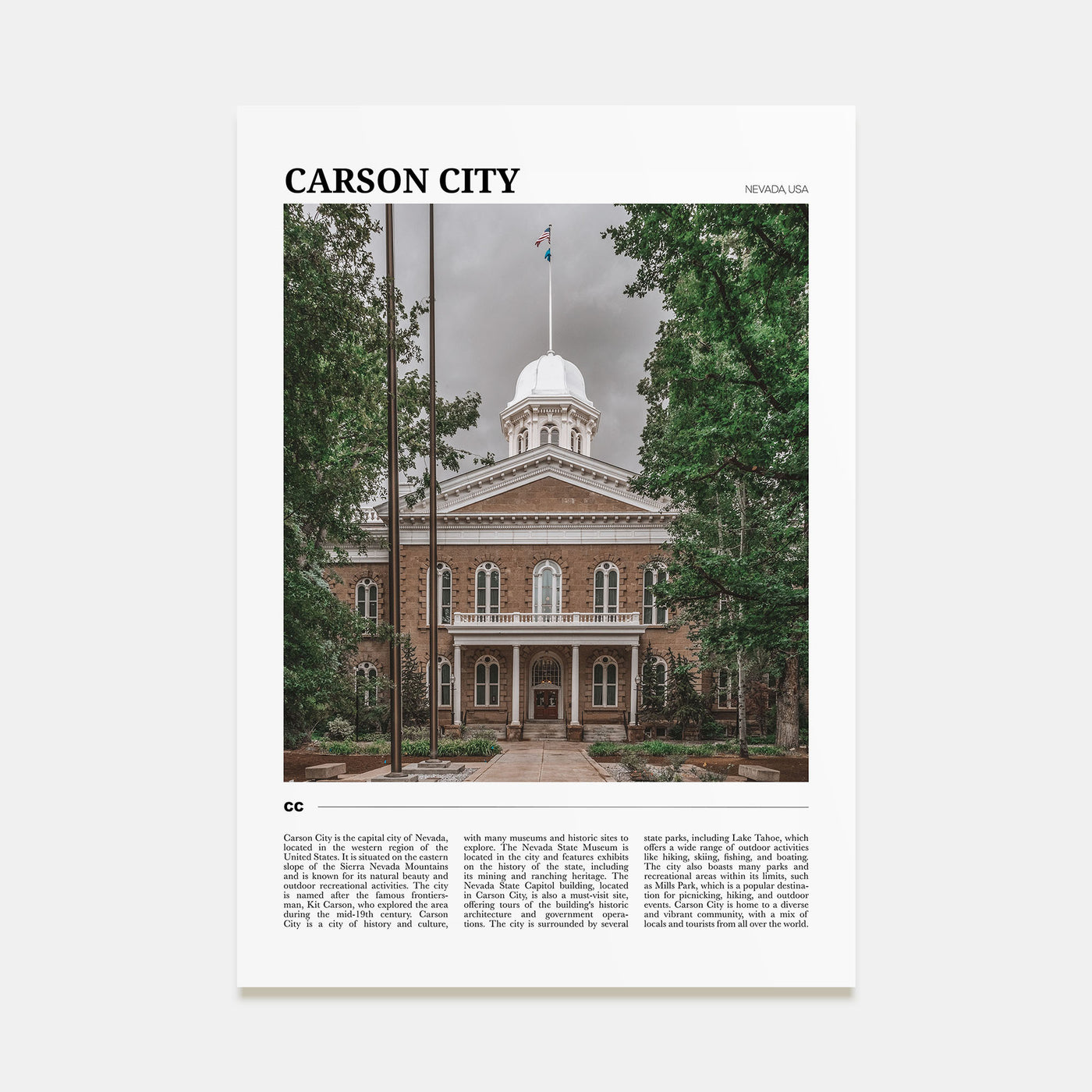 Carson City Travel Color Poster