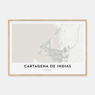 Cartagena de Indias Map Landscape Poster
