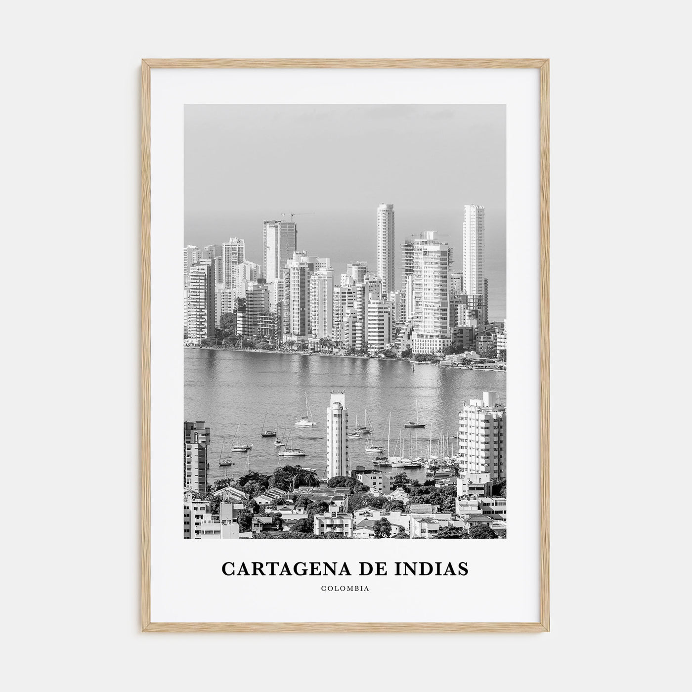 Cartagena de Indias Portrait B&W Poster
