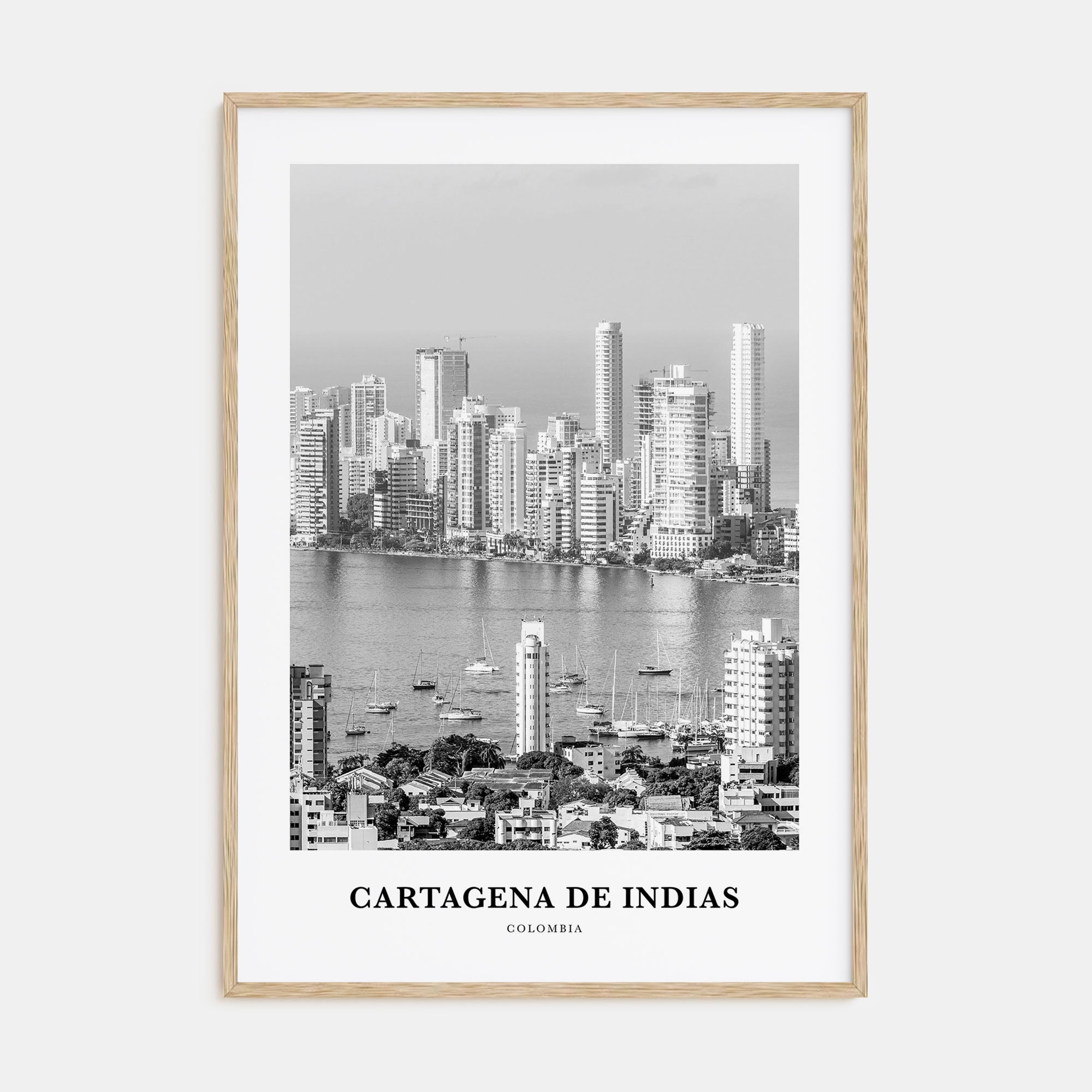 Cartagena de Indias Portrait B&W Poster