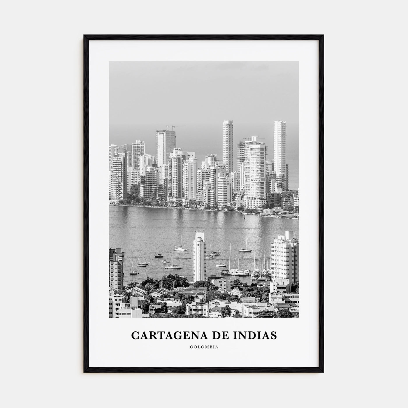 Cartagena de Indias Portrait B&W Poster