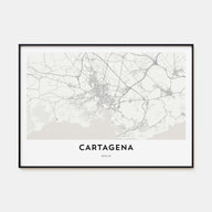 Cartagena, Spain Map Landscape Poster