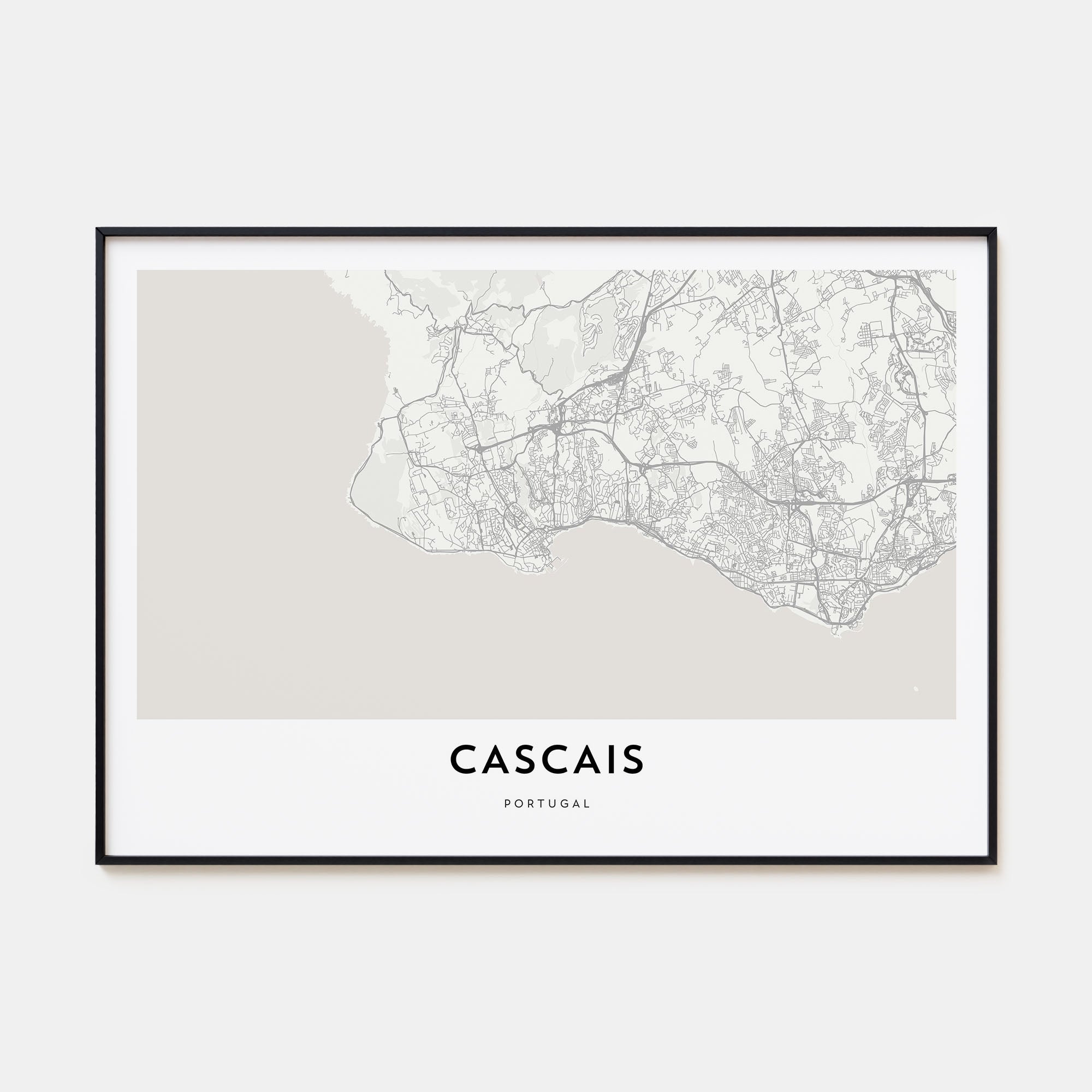 Cascais Map Landscape Poster