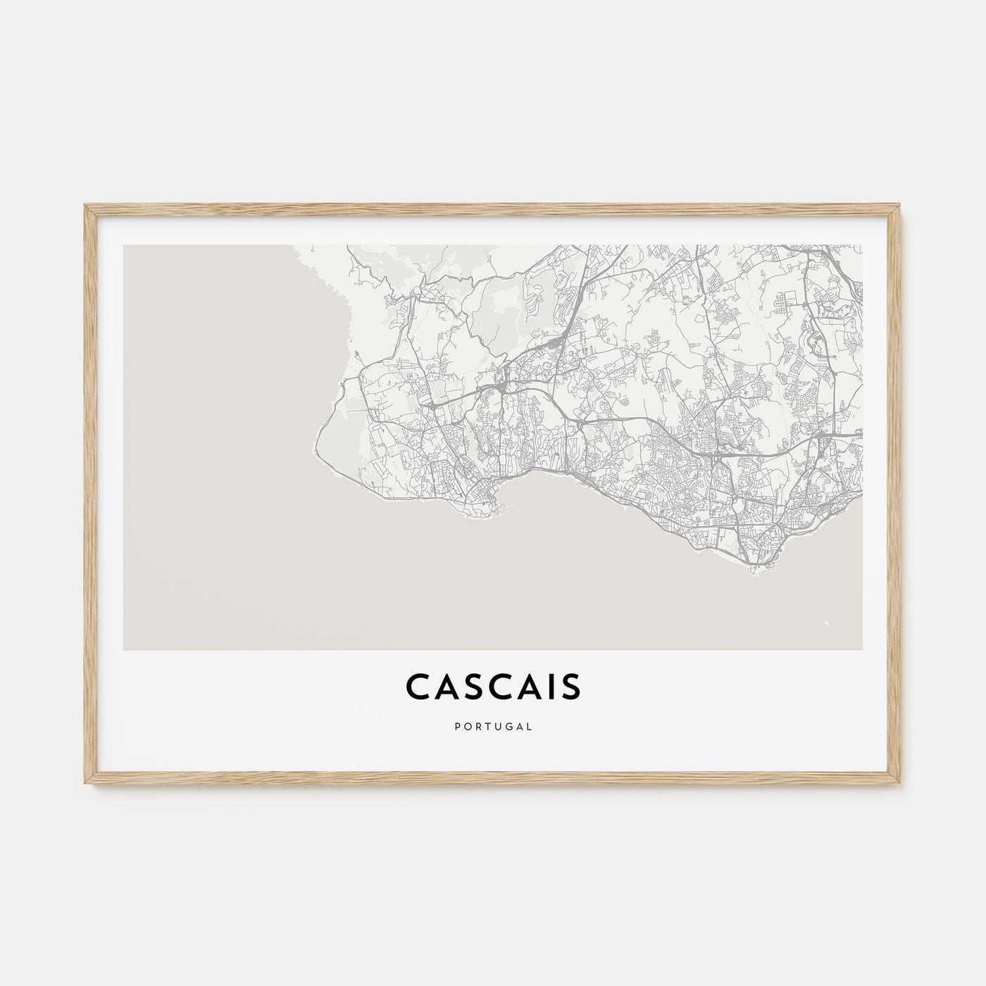 Cascais Map Landscape Poster