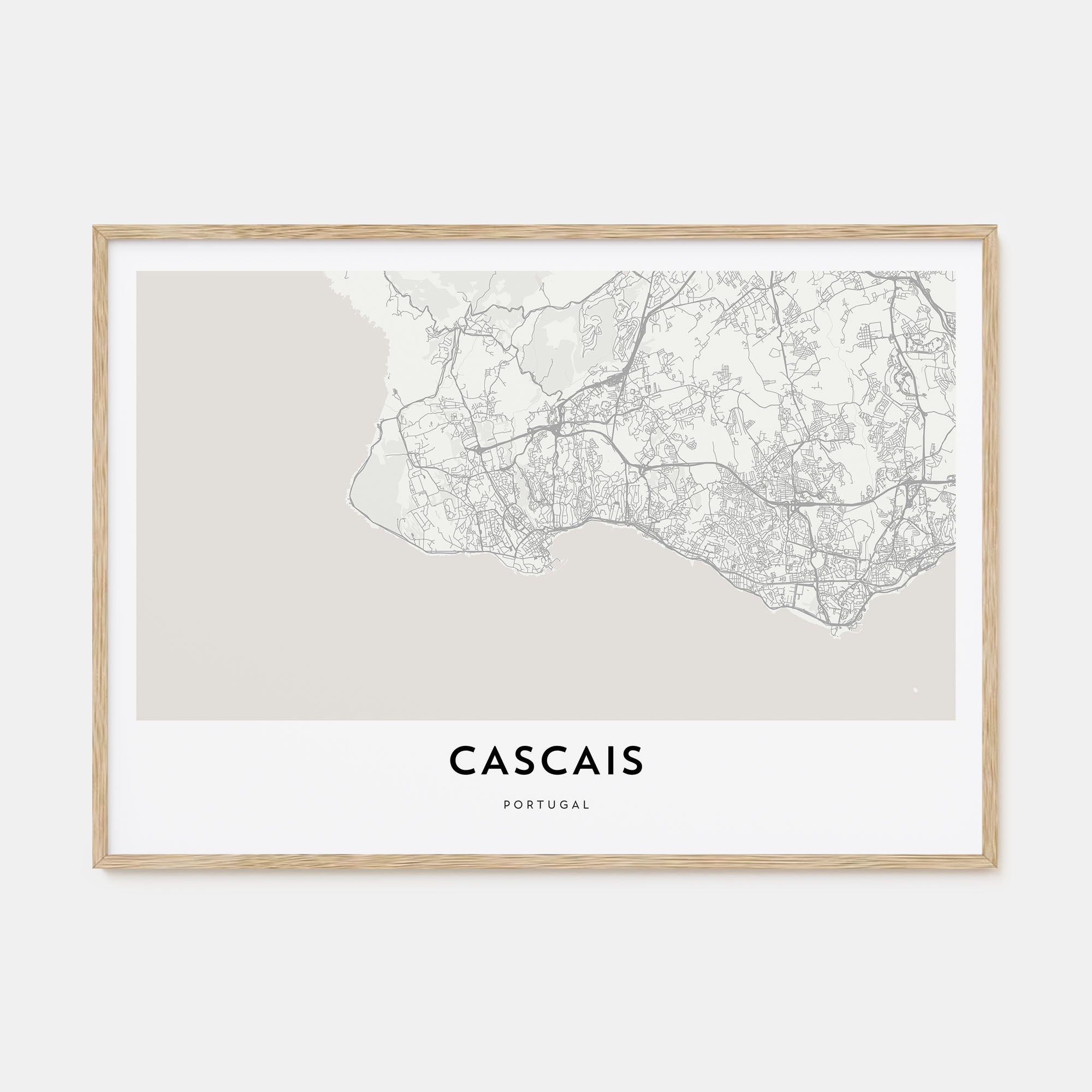 Cascais Map Landscape Poster