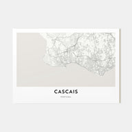 Cascais Map Landscape Poster