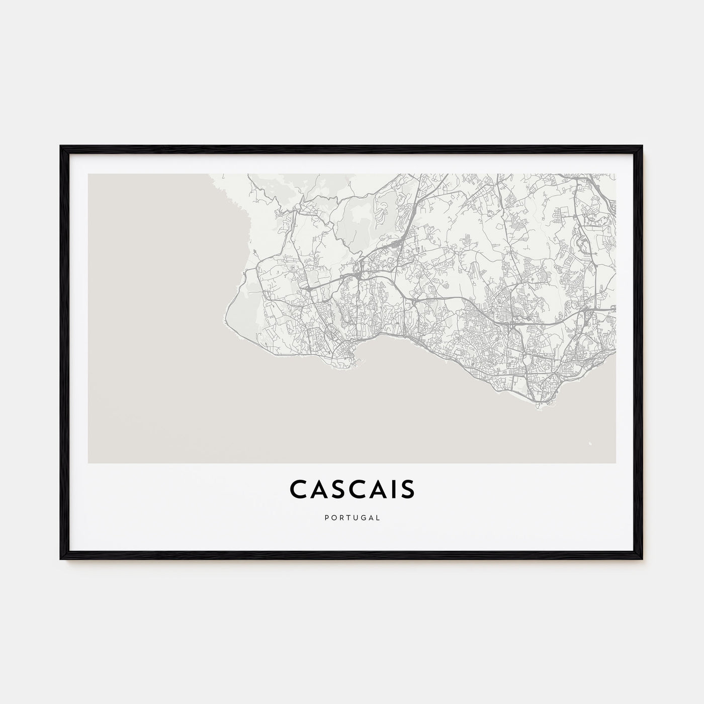Cascais Map Landscape Poster
