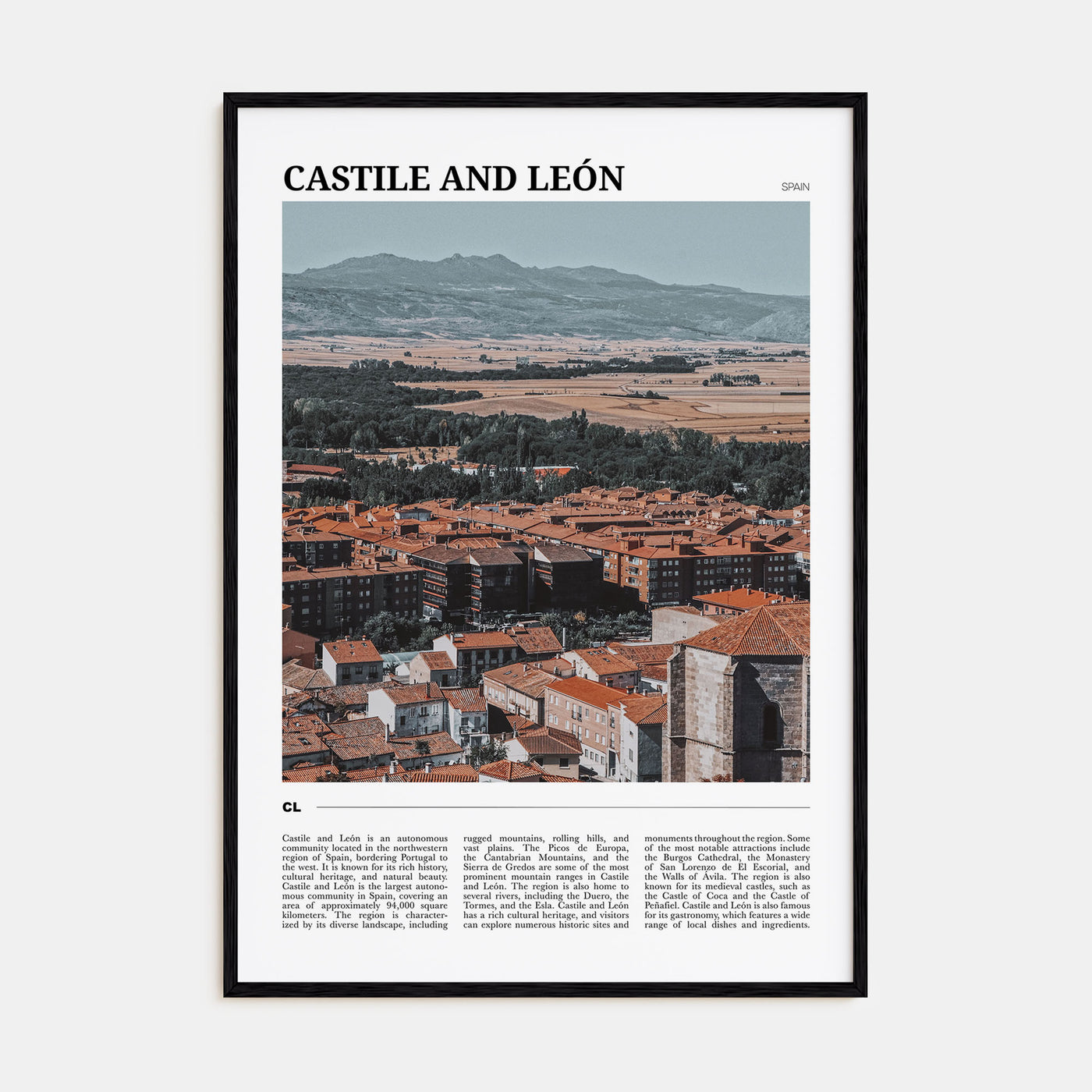 Castile and León Travel Color Poster