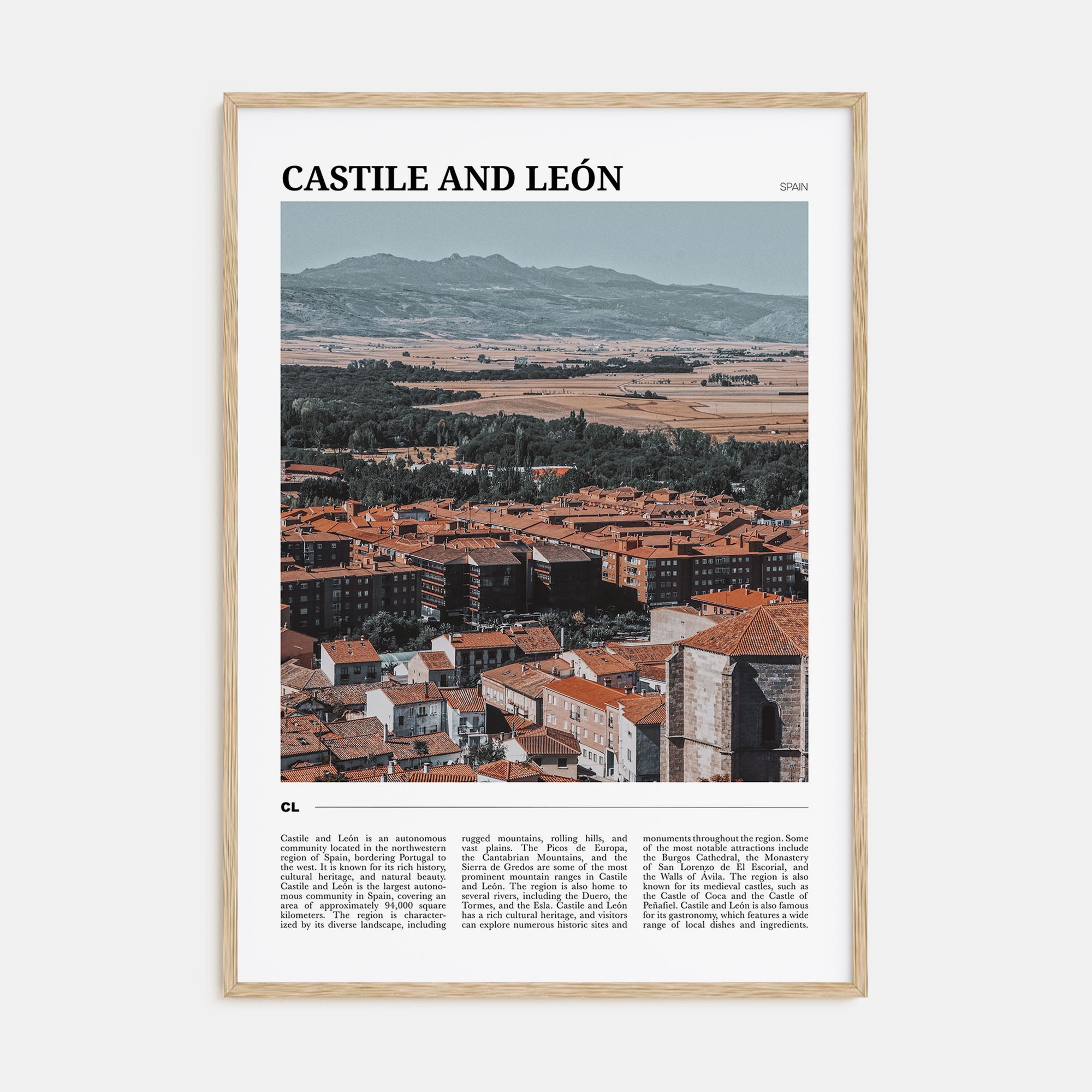 Castile and León Travel Color Poster