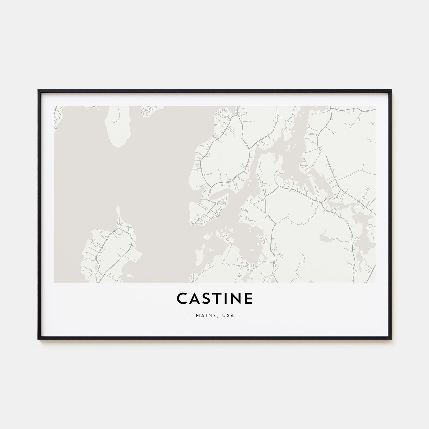 Castine Map Landscape Poster
