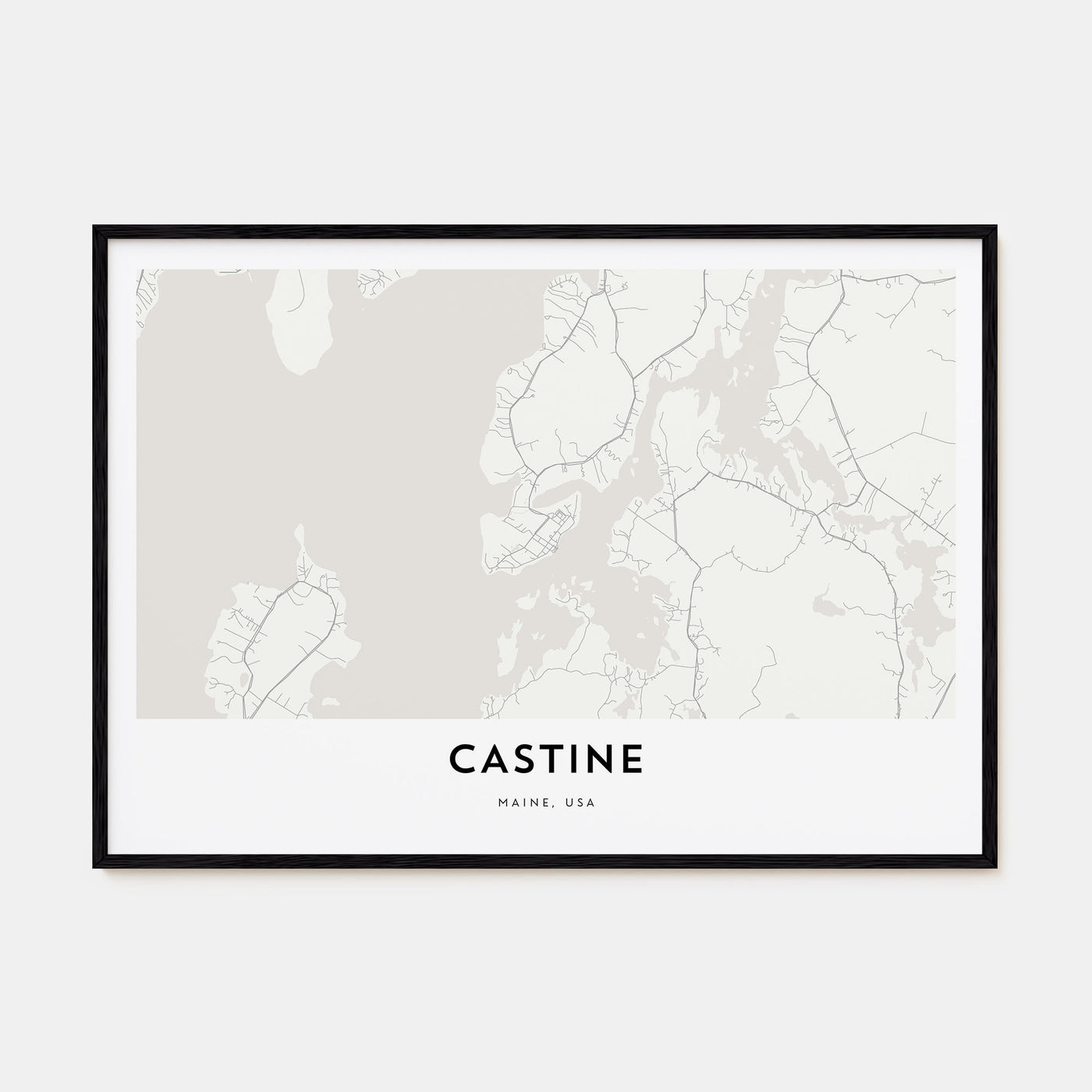 Castine Map Landscape Poster