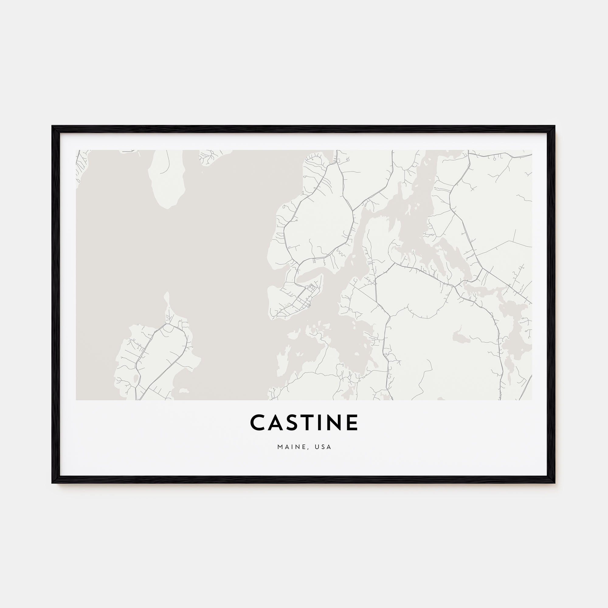 Castine Map Landscape Poster