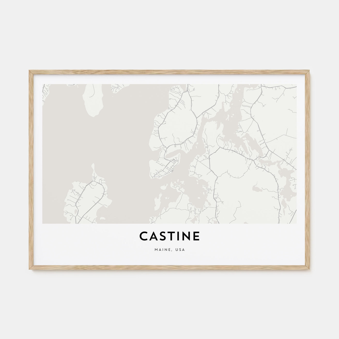 Castine Map Landscape Poster