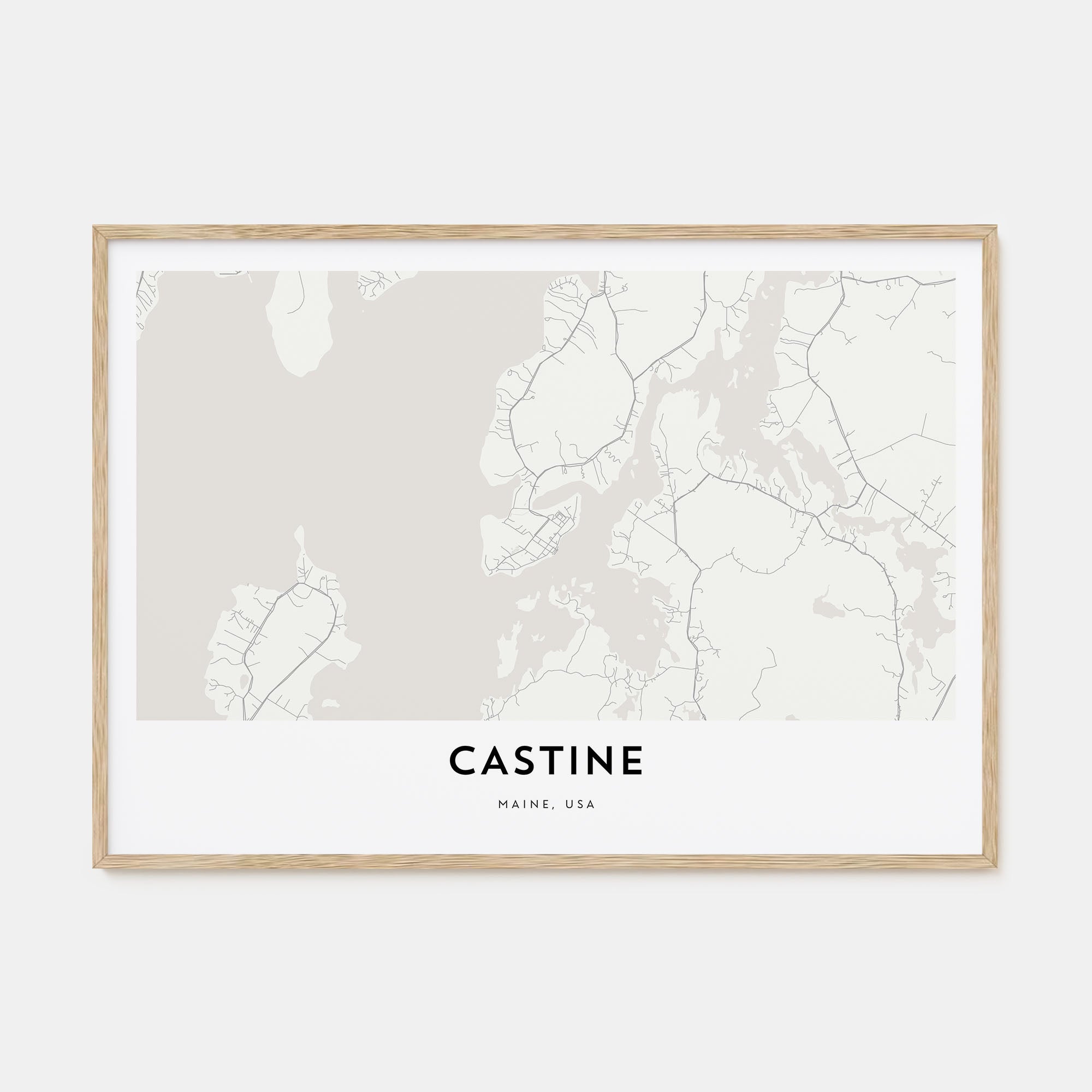 Castine Map Landscape Poster